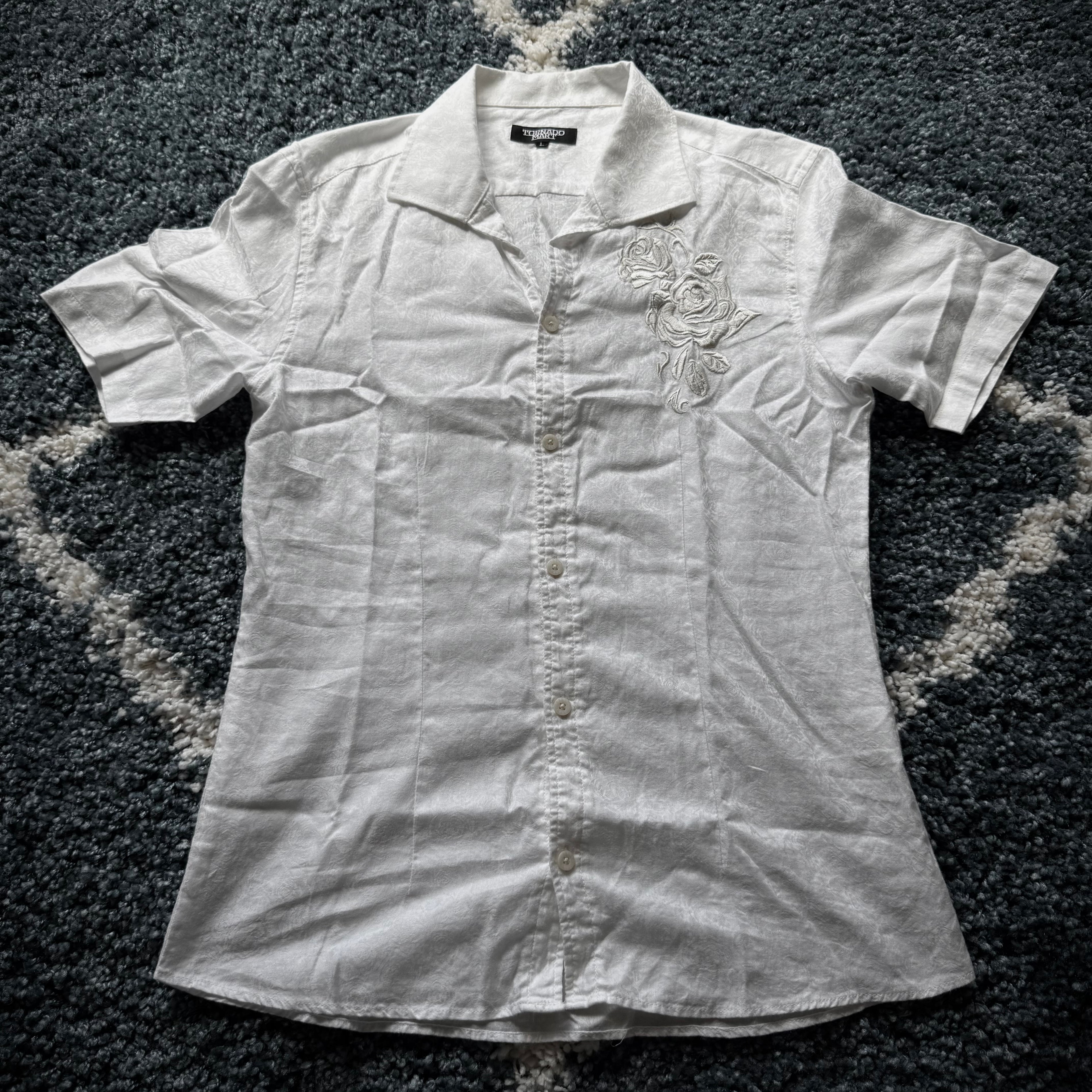 Tornado Mart Rose Tribal imprinted Button up Shirt