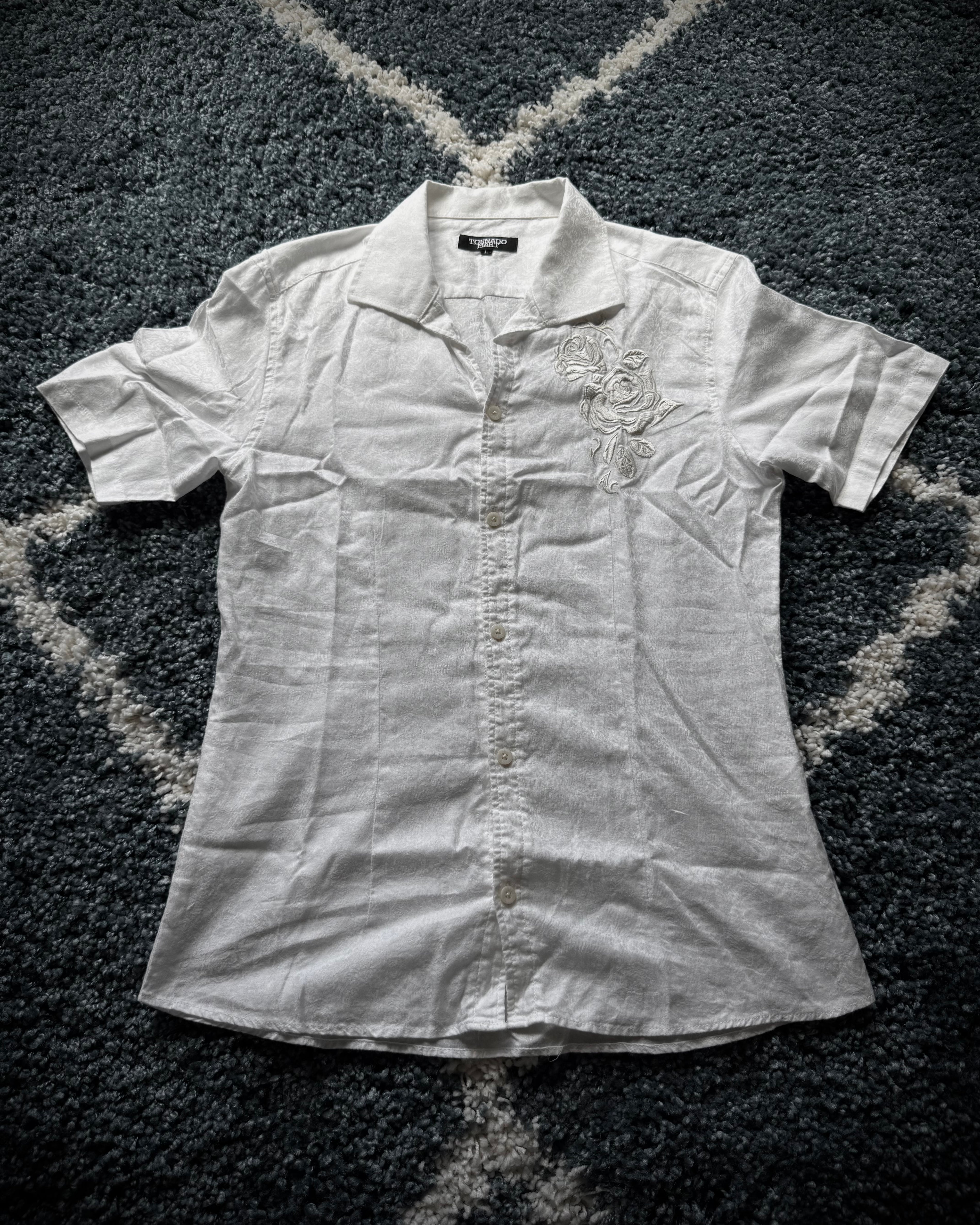 Tornado Mart Rose Tribal imprinted Button up Shirt