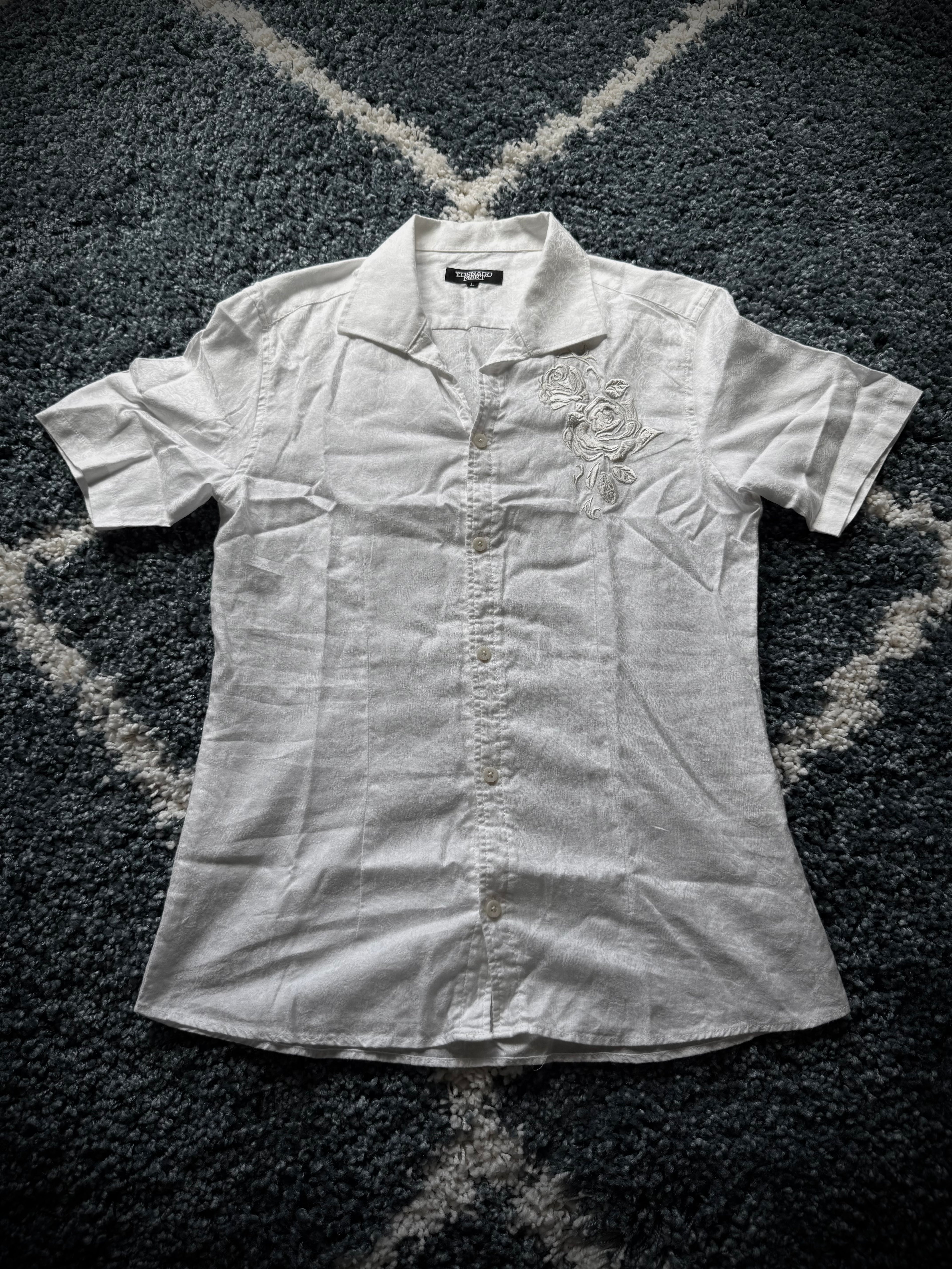 Tornado Mart Rose Tribal imprinted Button up Shirt