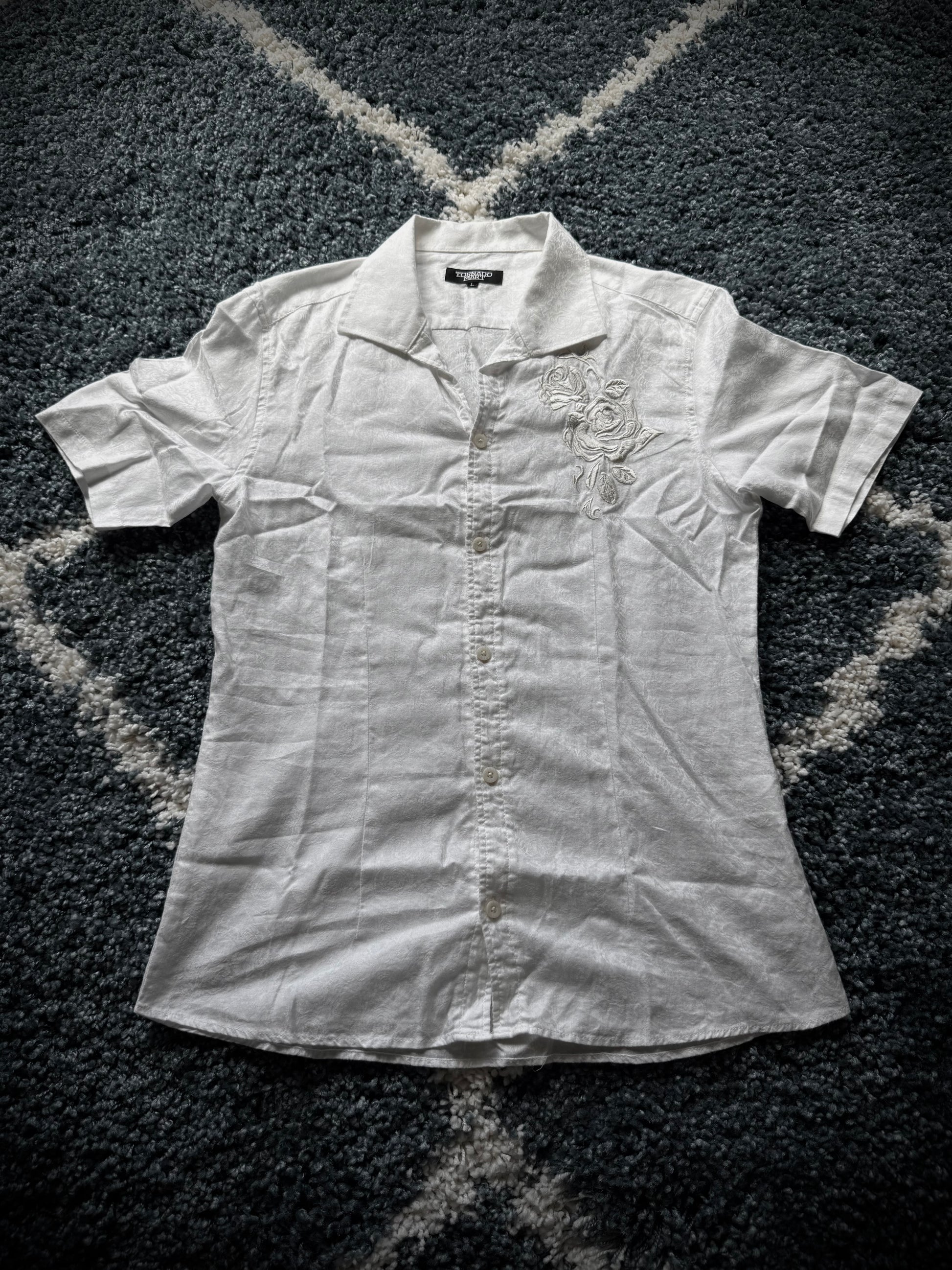 Tornado Mart Rose Tribal imprinted Button up Shirt