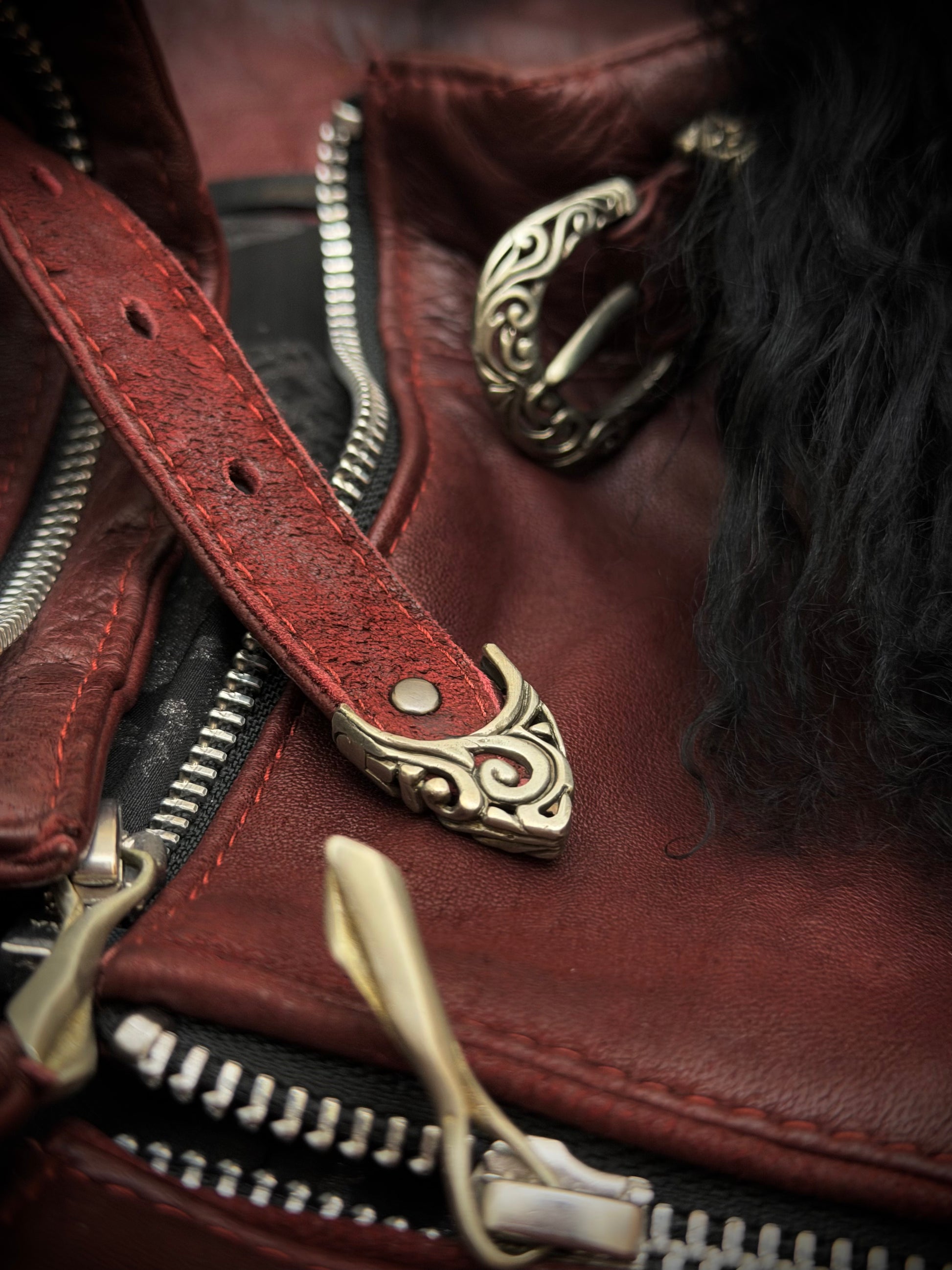 14th Addiction Tibetan Fur Sheepskin Crosszip Jacket