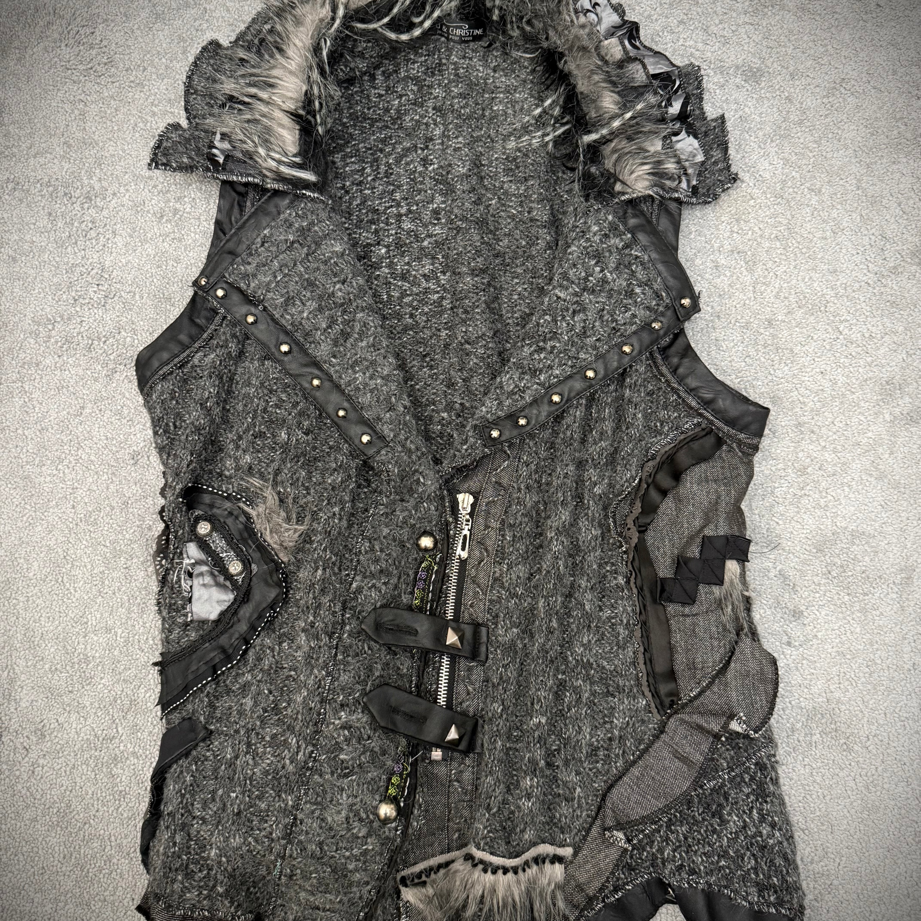 Juju studded fur vest