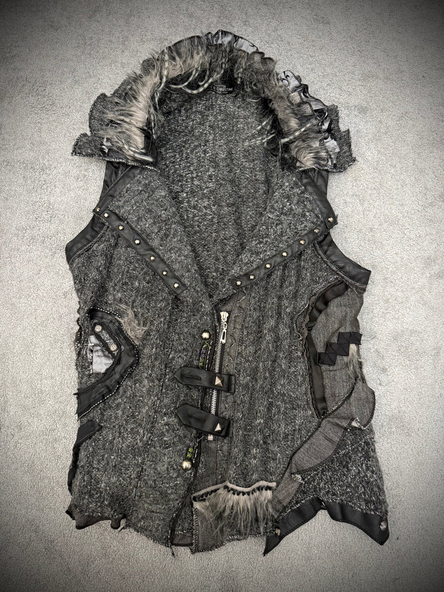 Juju studded fur vest