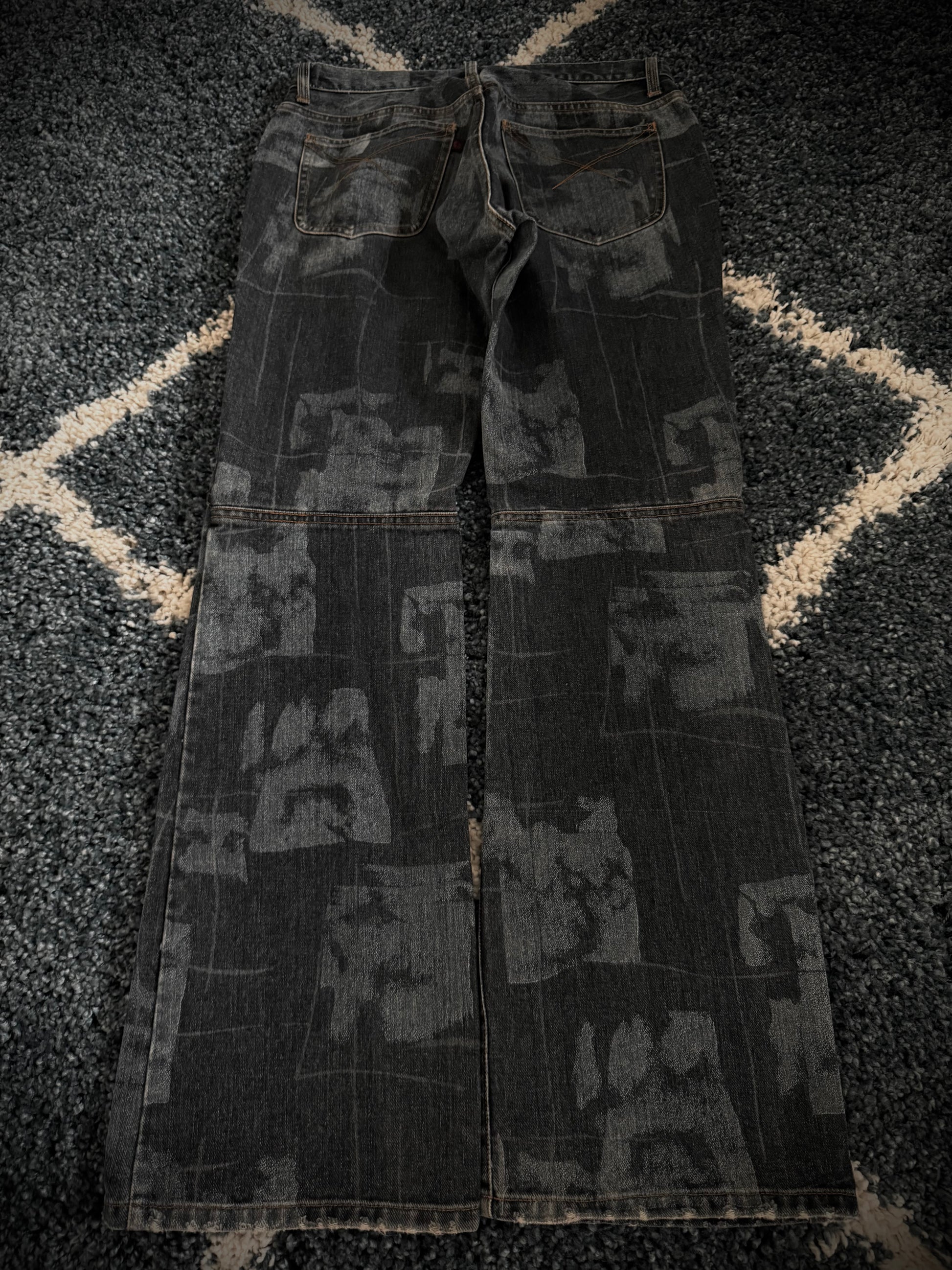 Custom Culture Sword Knee flared denim