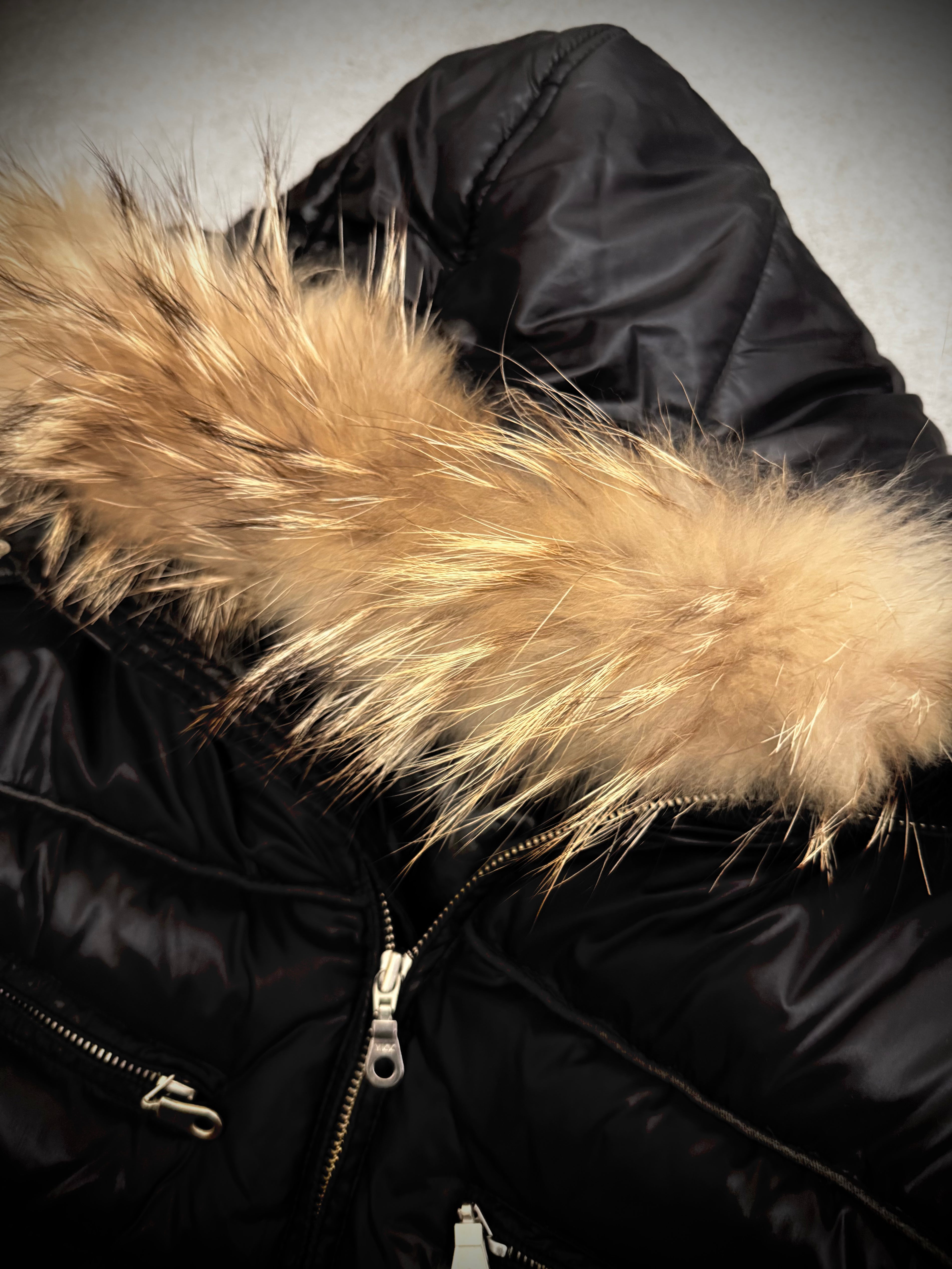 Jack Rose double fox fur detachable hood puffer jacket