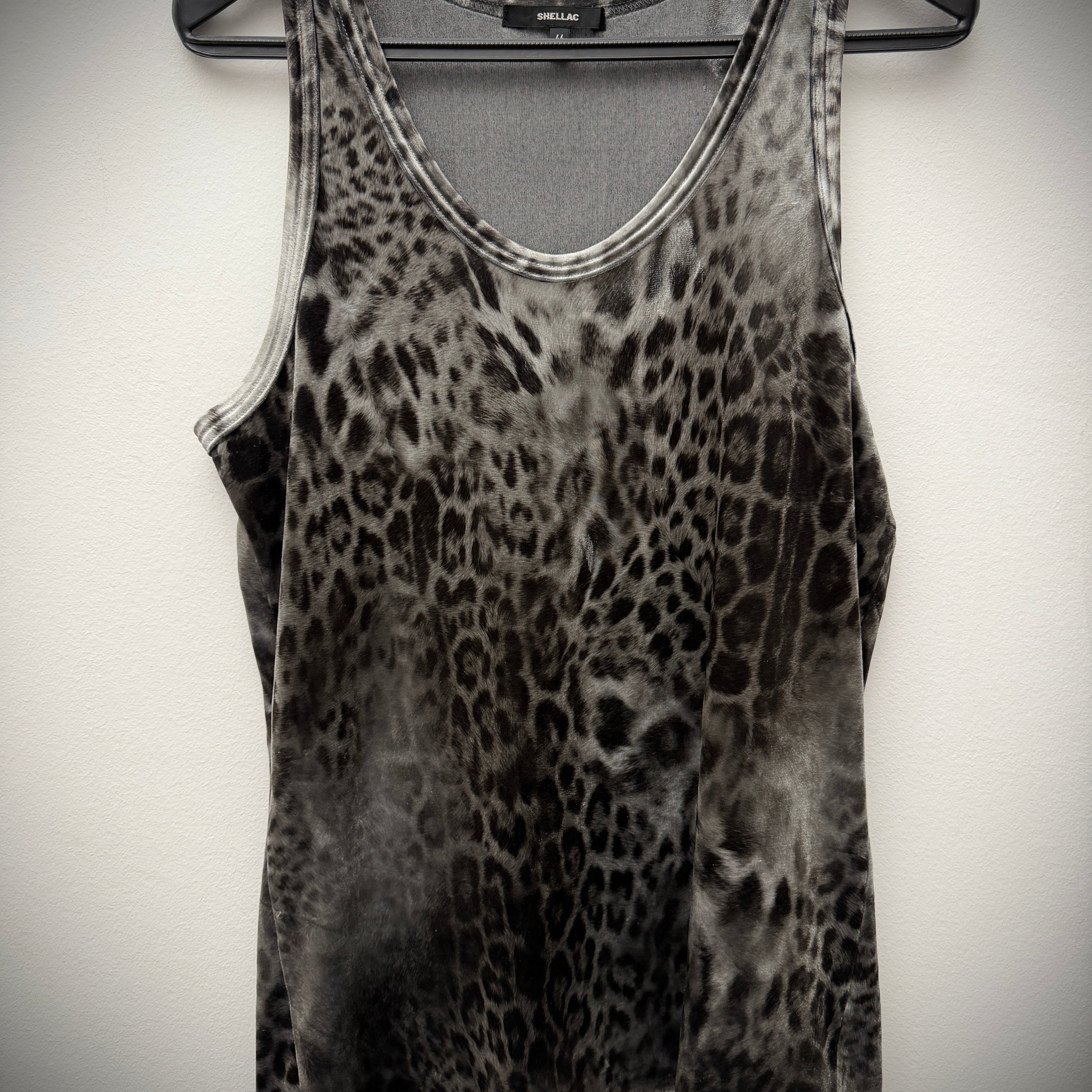 Shellac Velour Leopard Tank Top