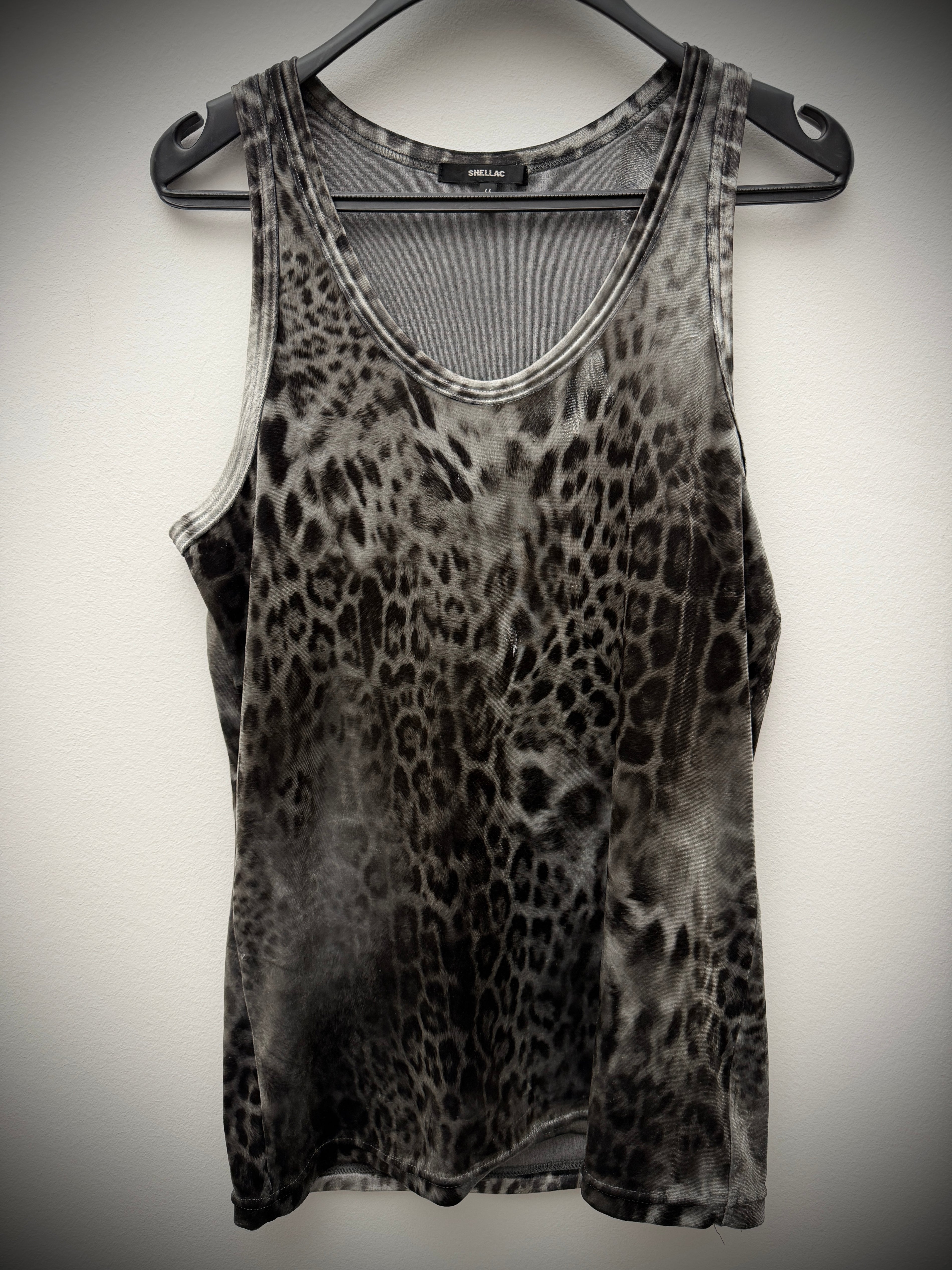 Shellac Velour Leopard Tank Top