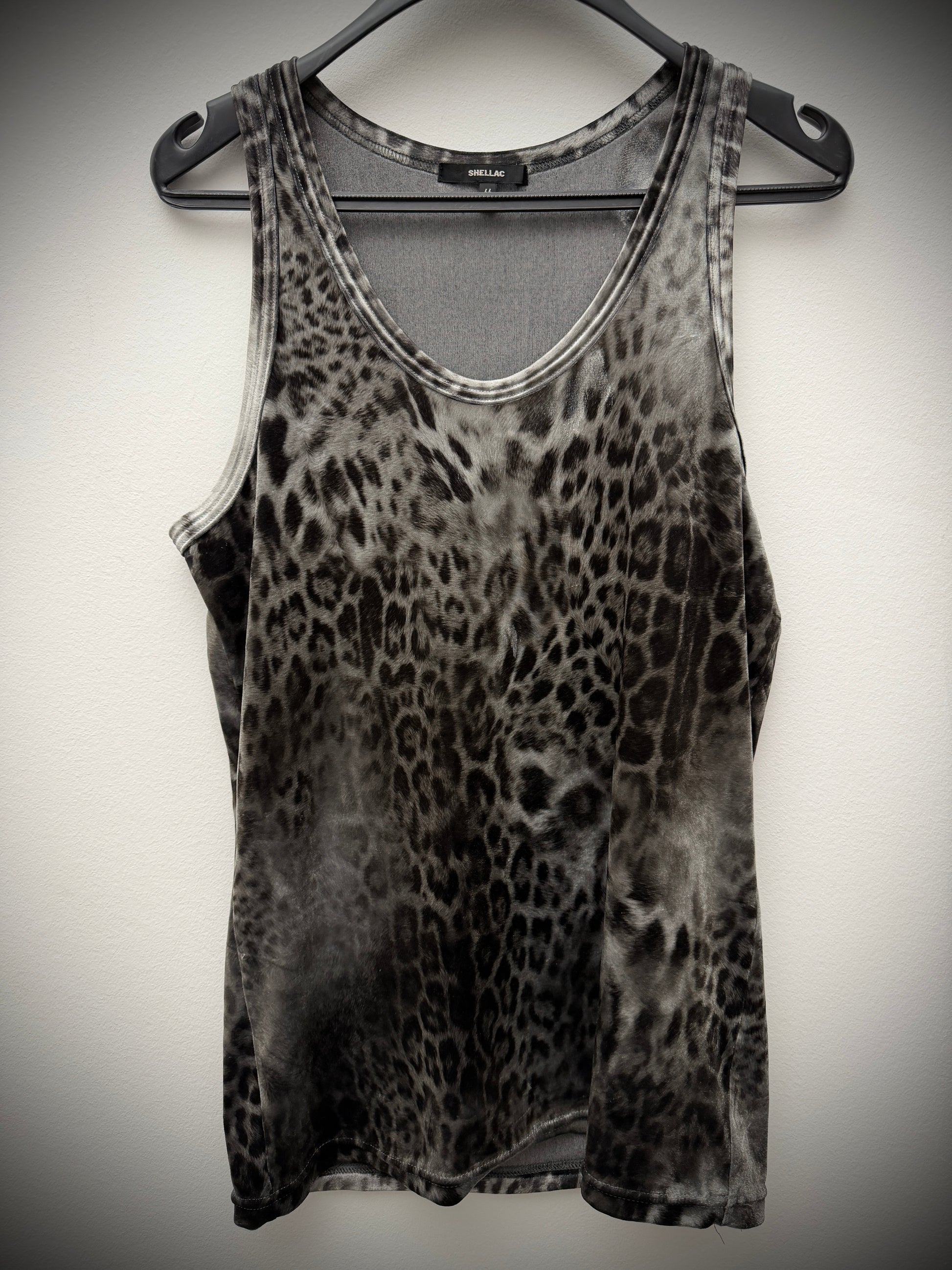 Shellac Velour Leopard Tank Top