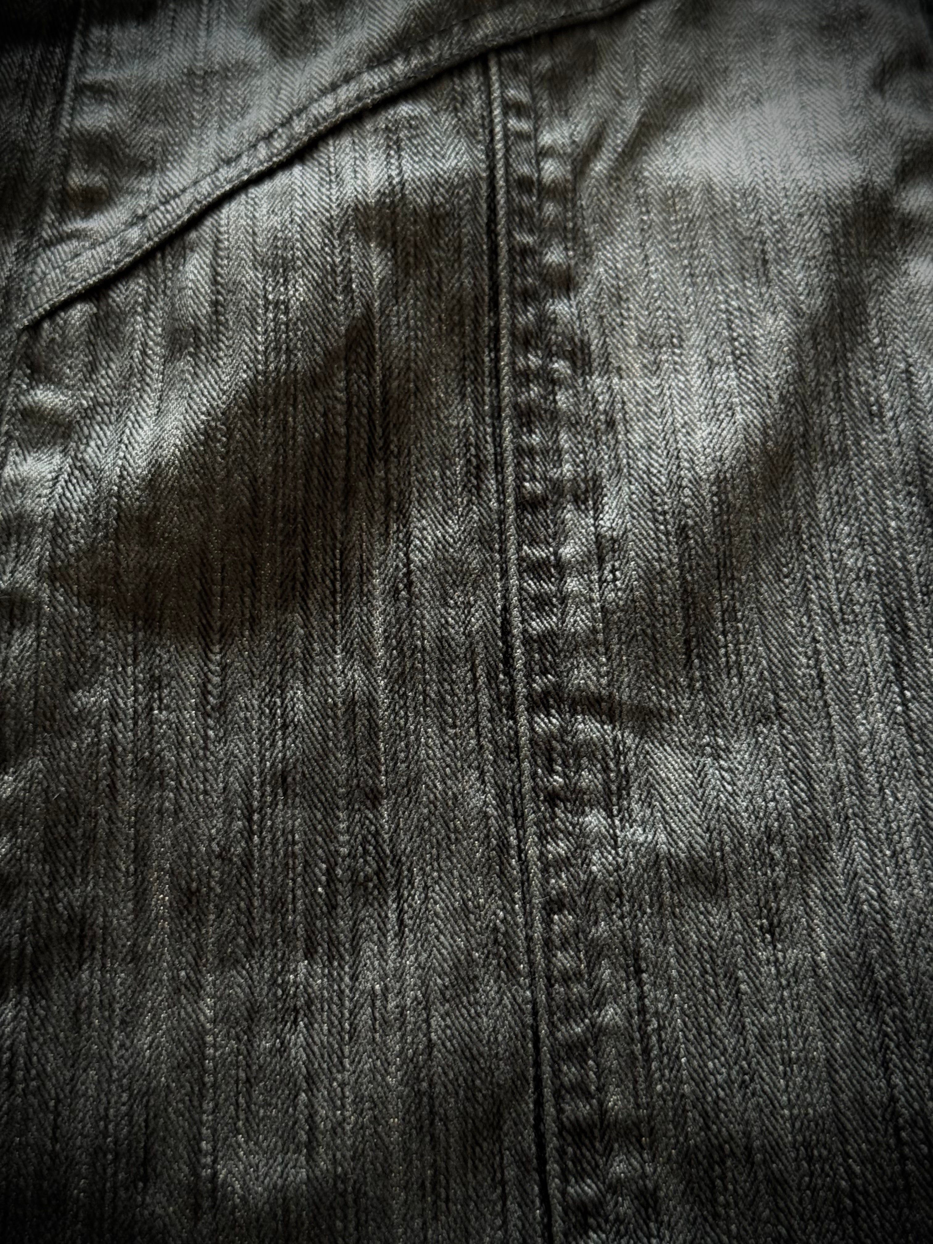 Schlussel textured flared denim