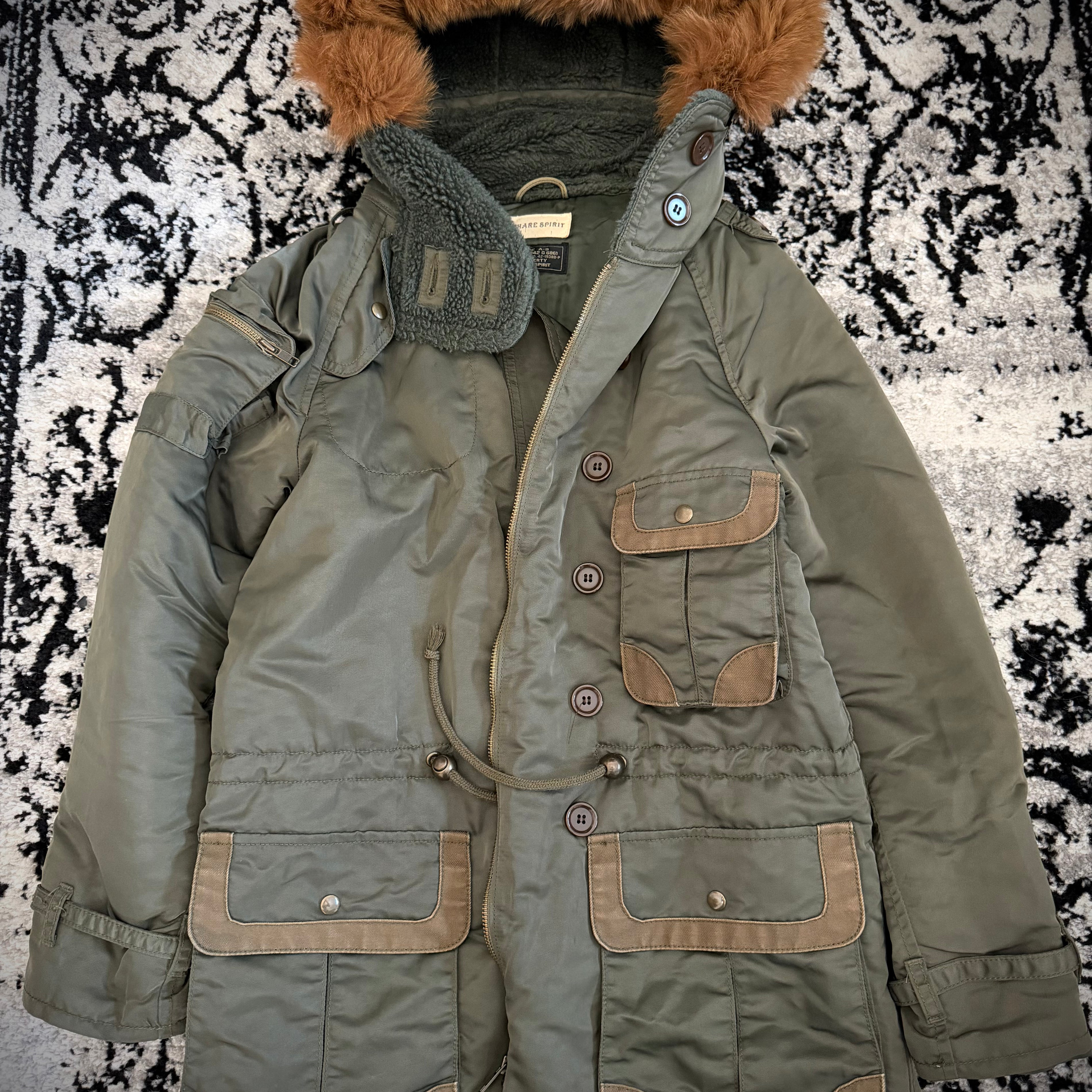 Share Spirit Fur Tactical Parka Jacket