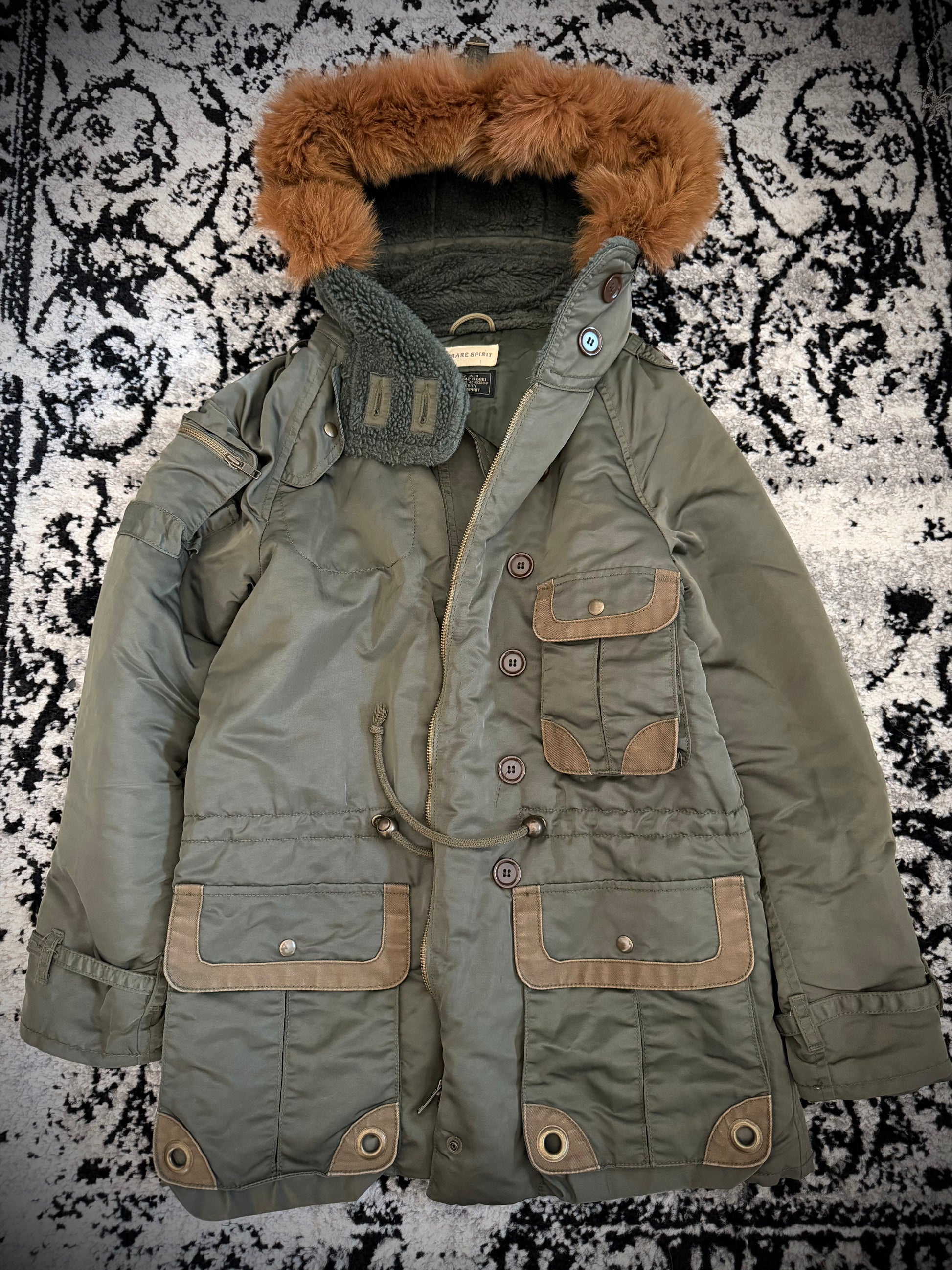 Share Spirit Fur Tactical Parka Jacket