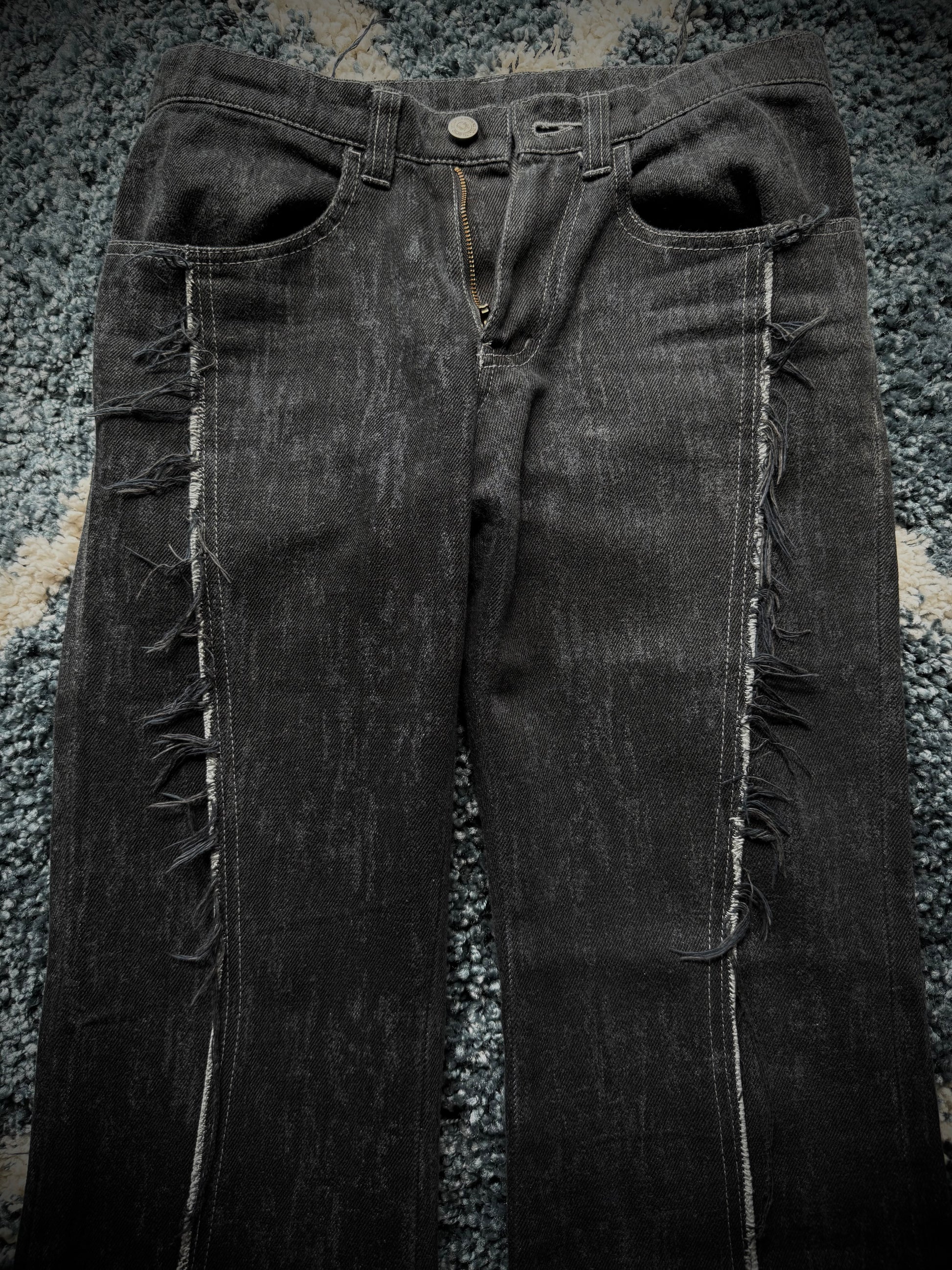 Tornado Mart Fringed Flared Jeans