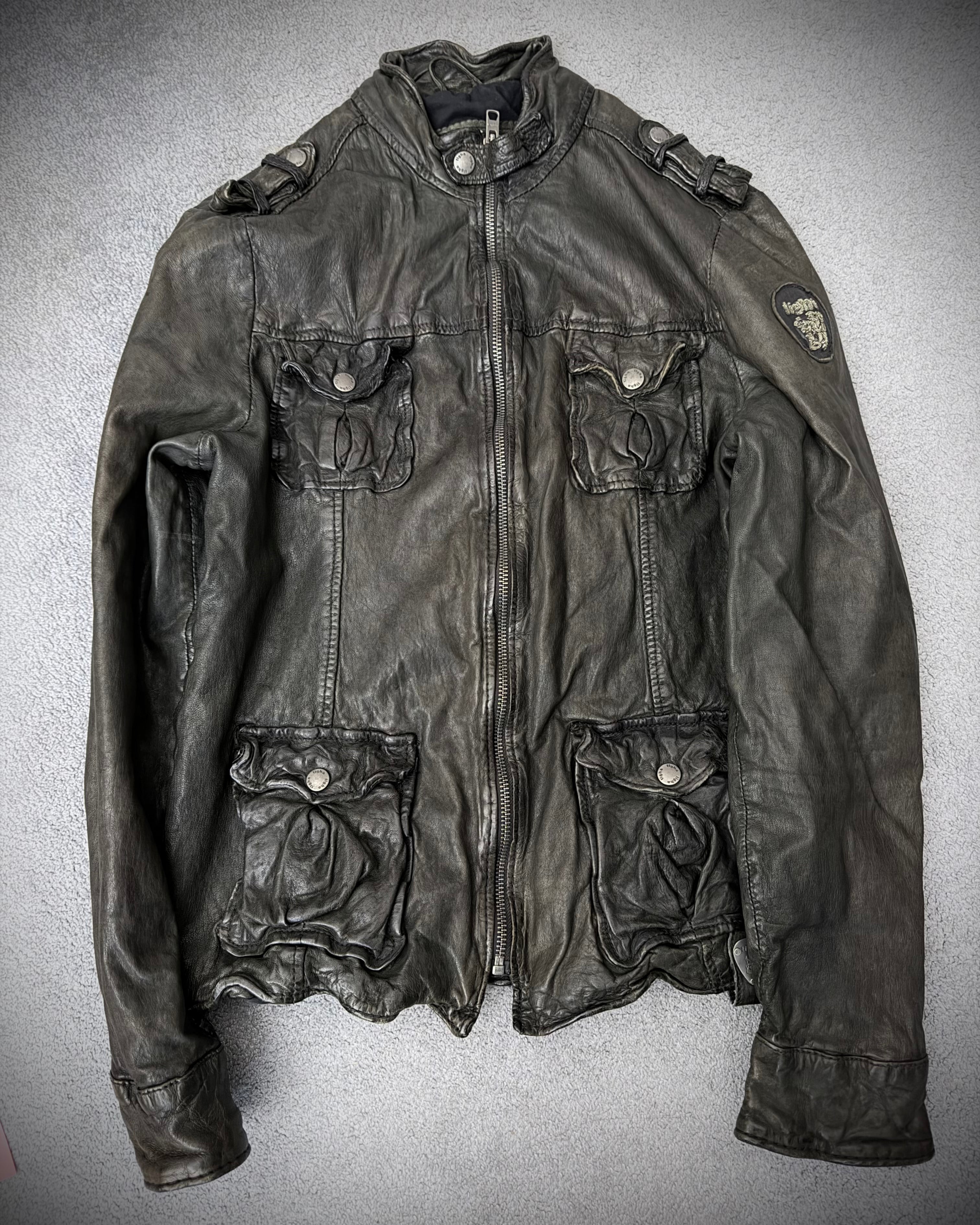 Tigha Military Leather Jacket