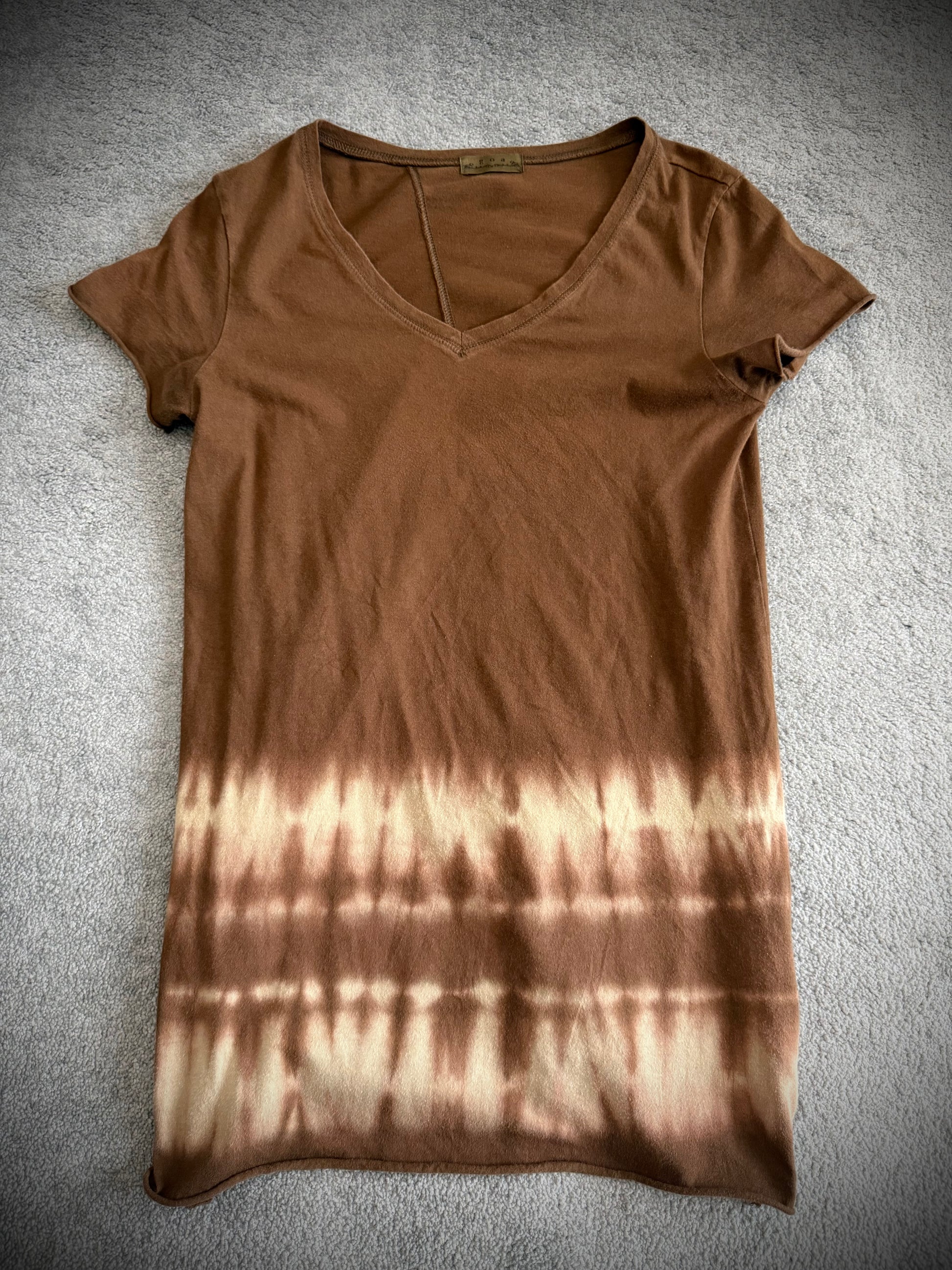 G.O.A tie dye asymmetrical backstitch shirt