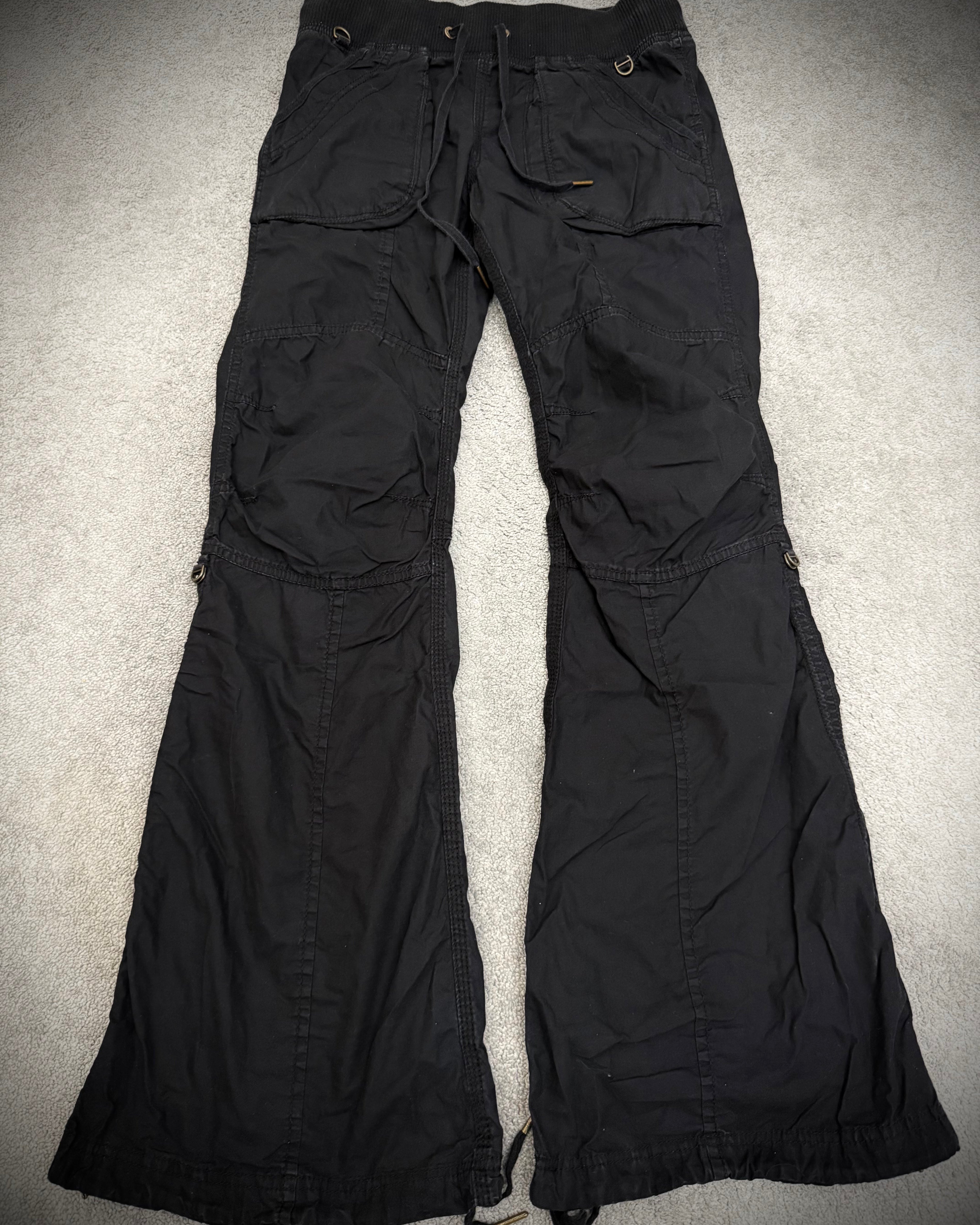 G.O.A Flared Black Cargo Pants