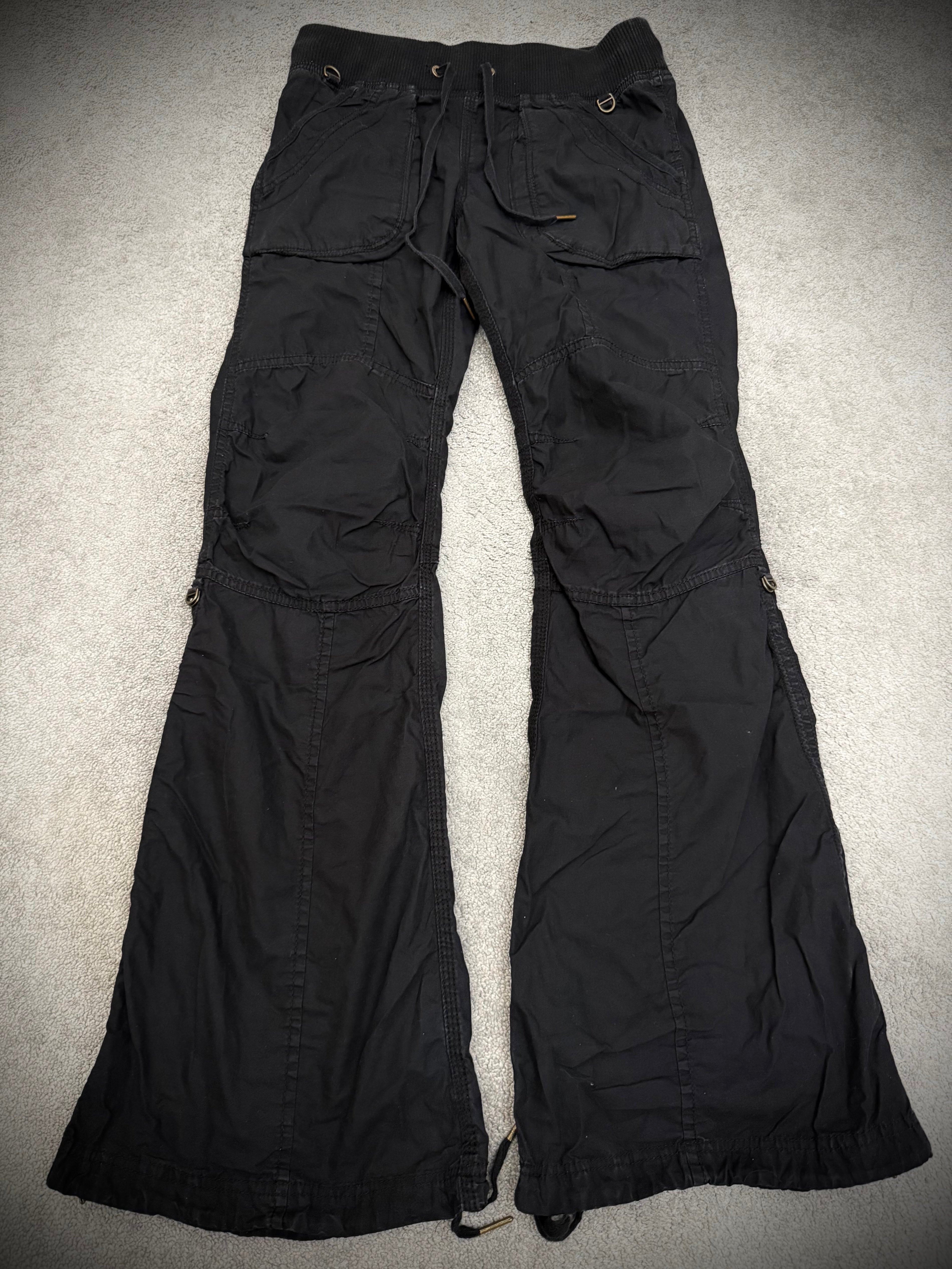 G.O.A Flared Black Cargo Pants