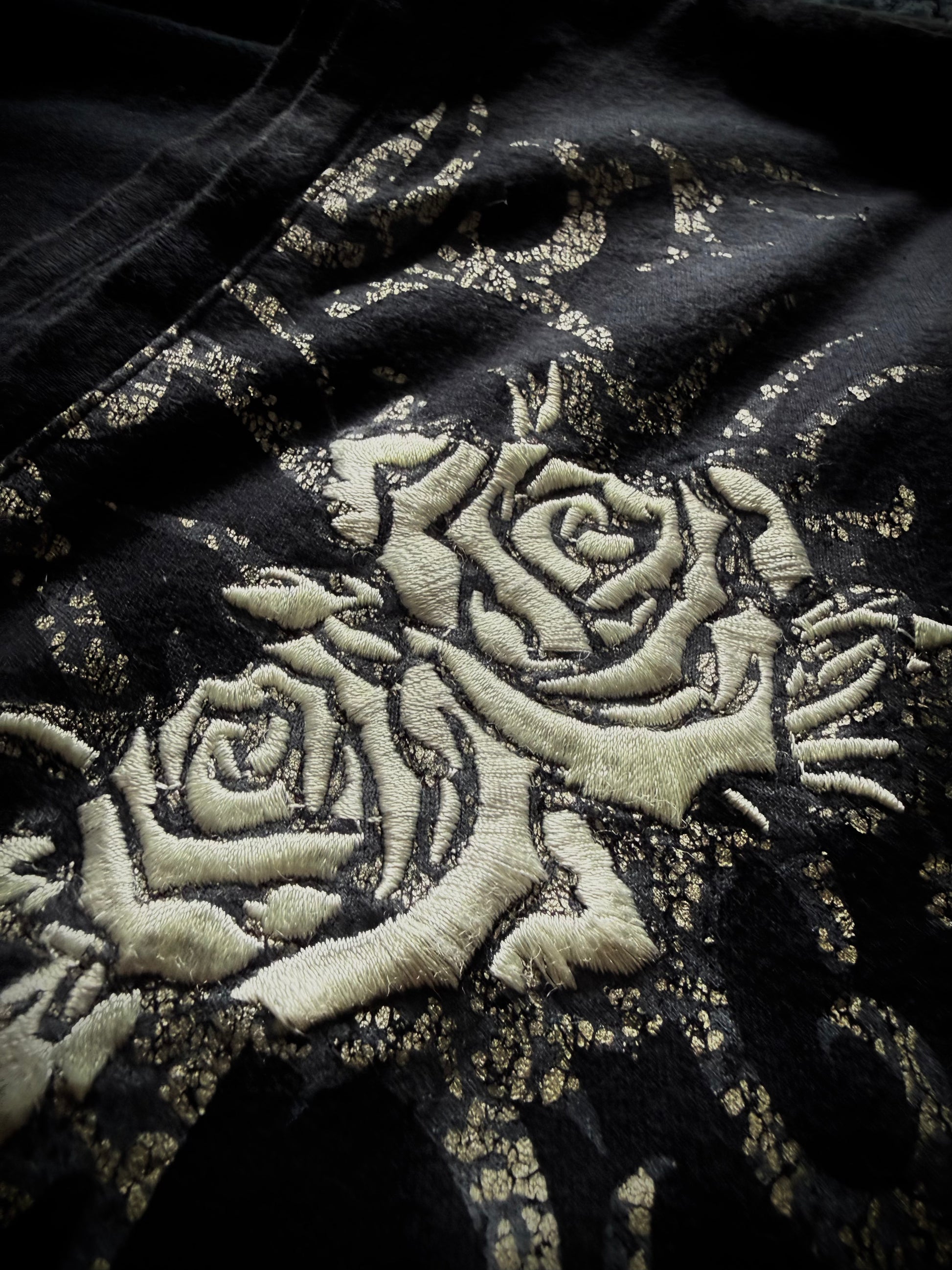 Tornado Mart Tribal Infusion embroidered rose longsleeve
