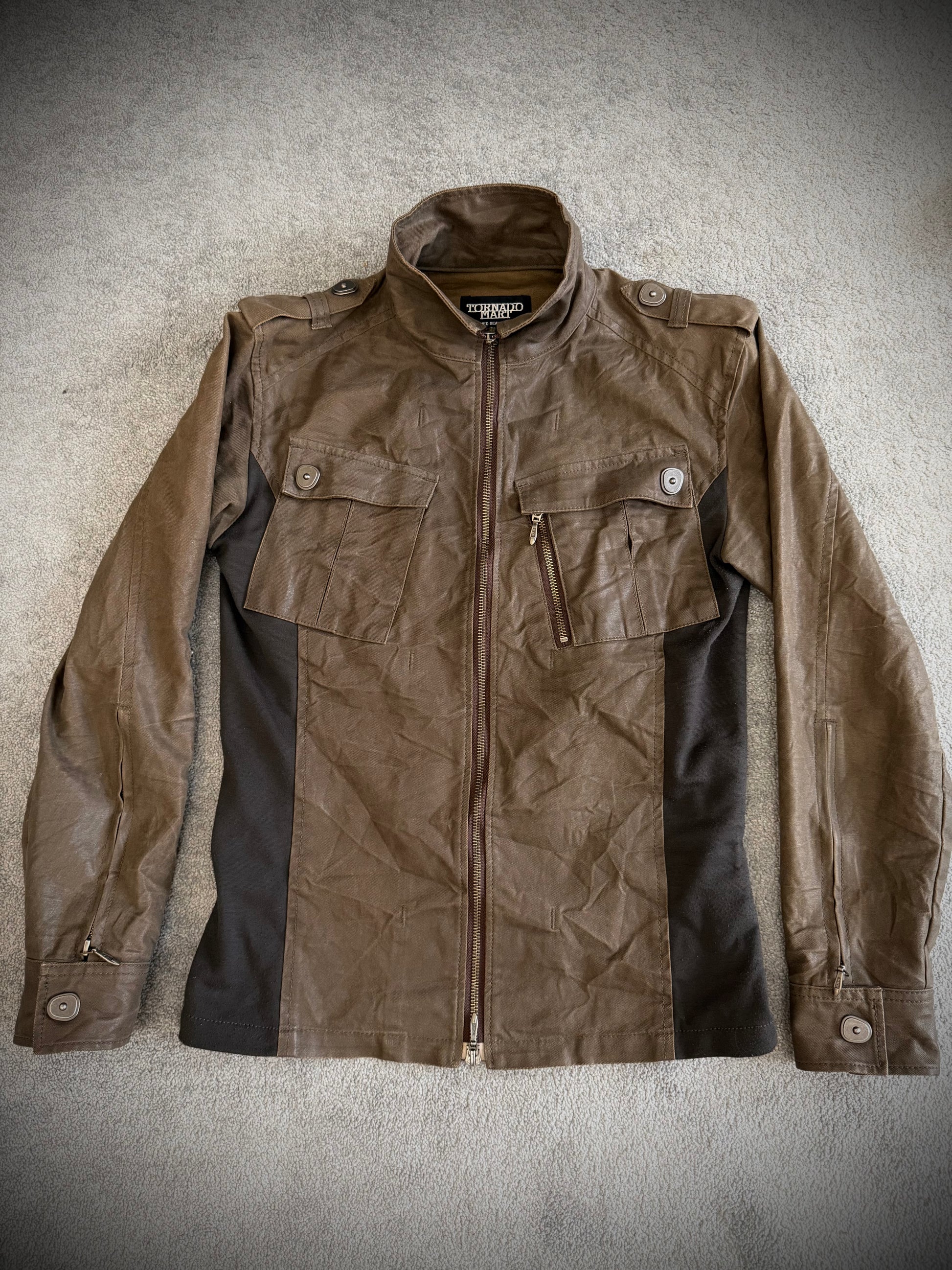 Tornado Mart waxed Gas mask jacket