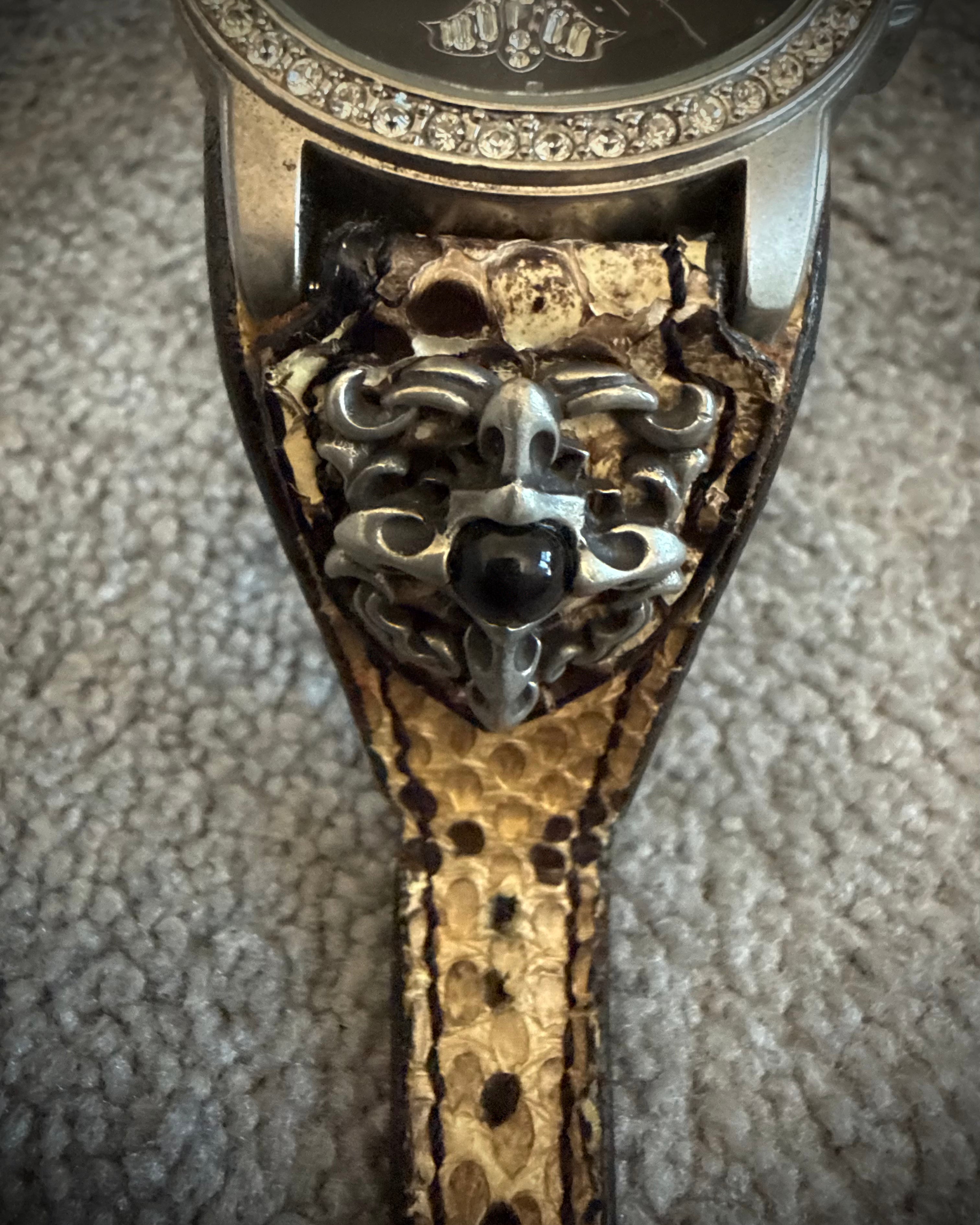 DZ snakeskin rhinestone tribal watch