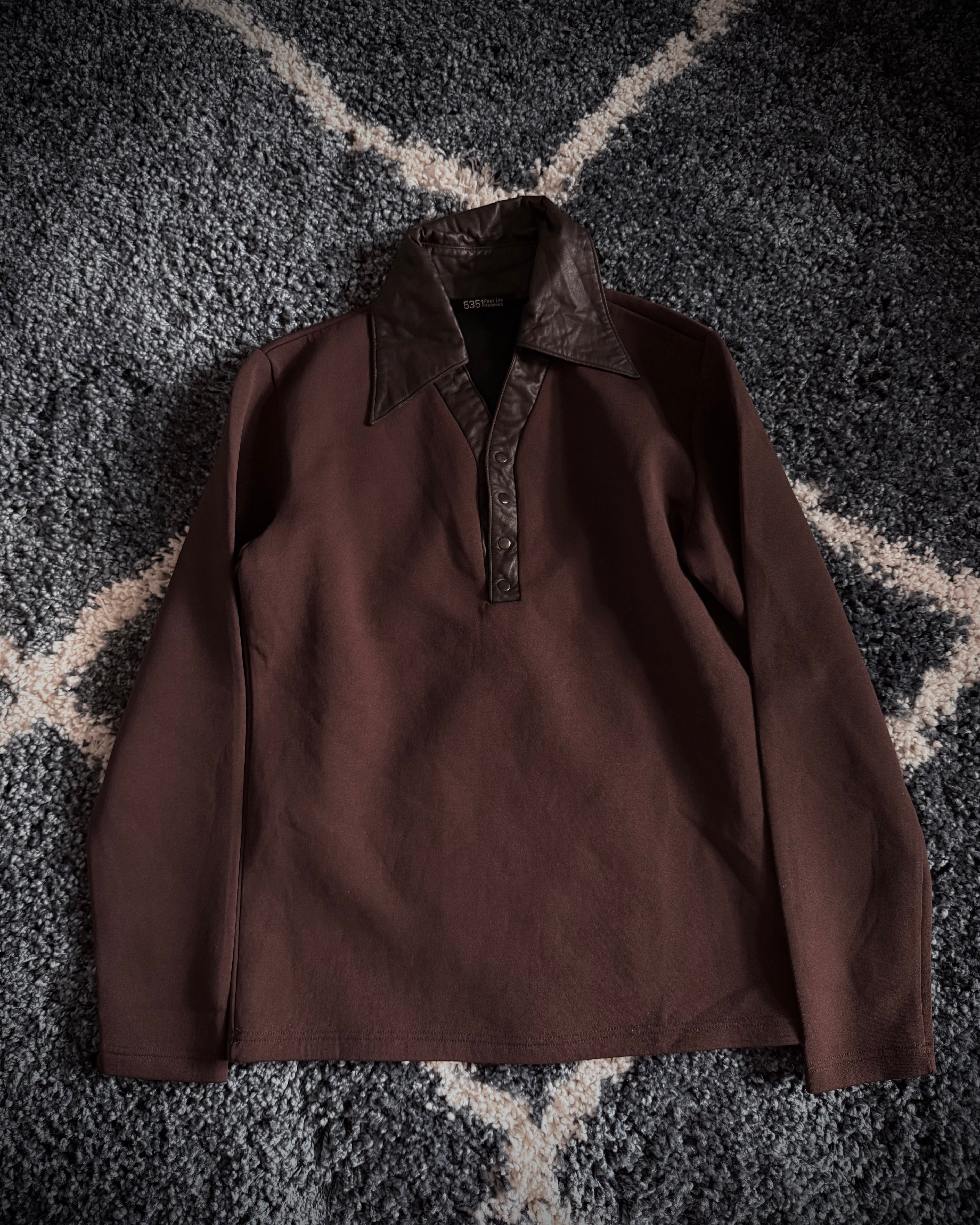 5351 Pour Les Hommes Leather Details Longsleeve