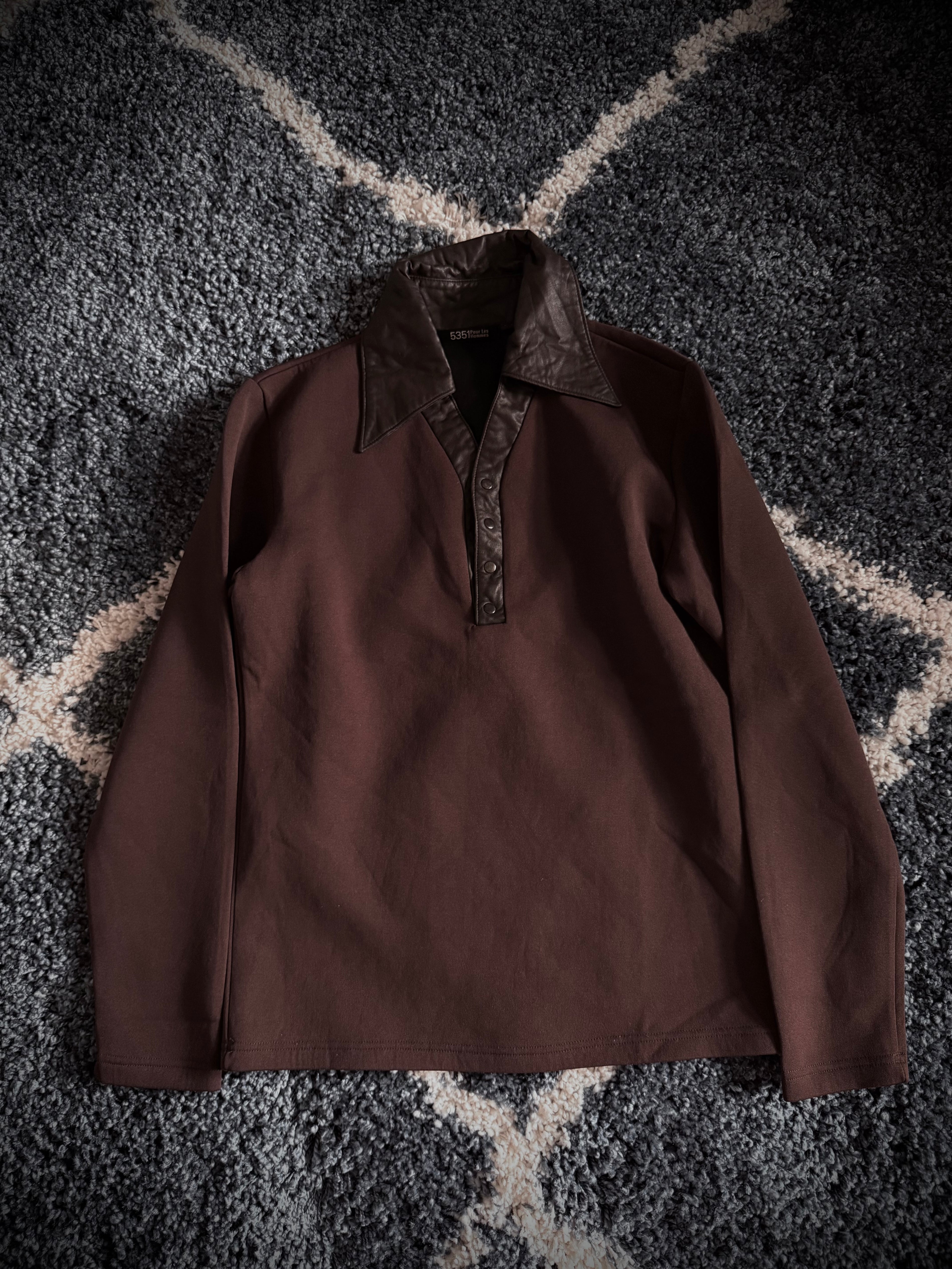 5351 Pour Les Hommes Leather Details Longsleeve