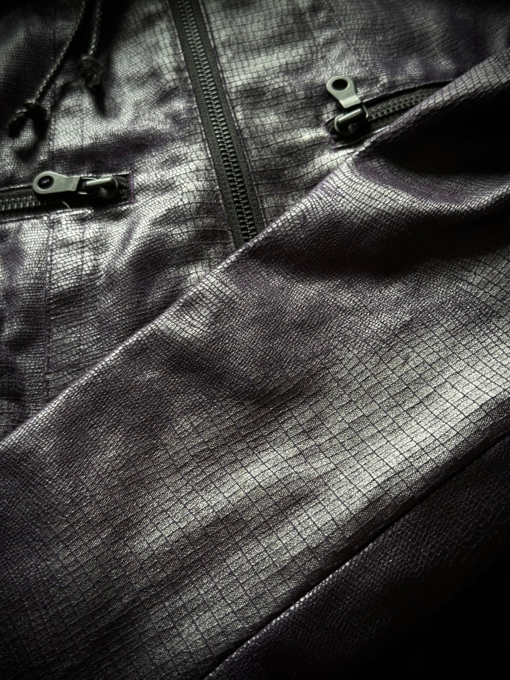 Schlussel convertible hood purple haze crocodile jacket