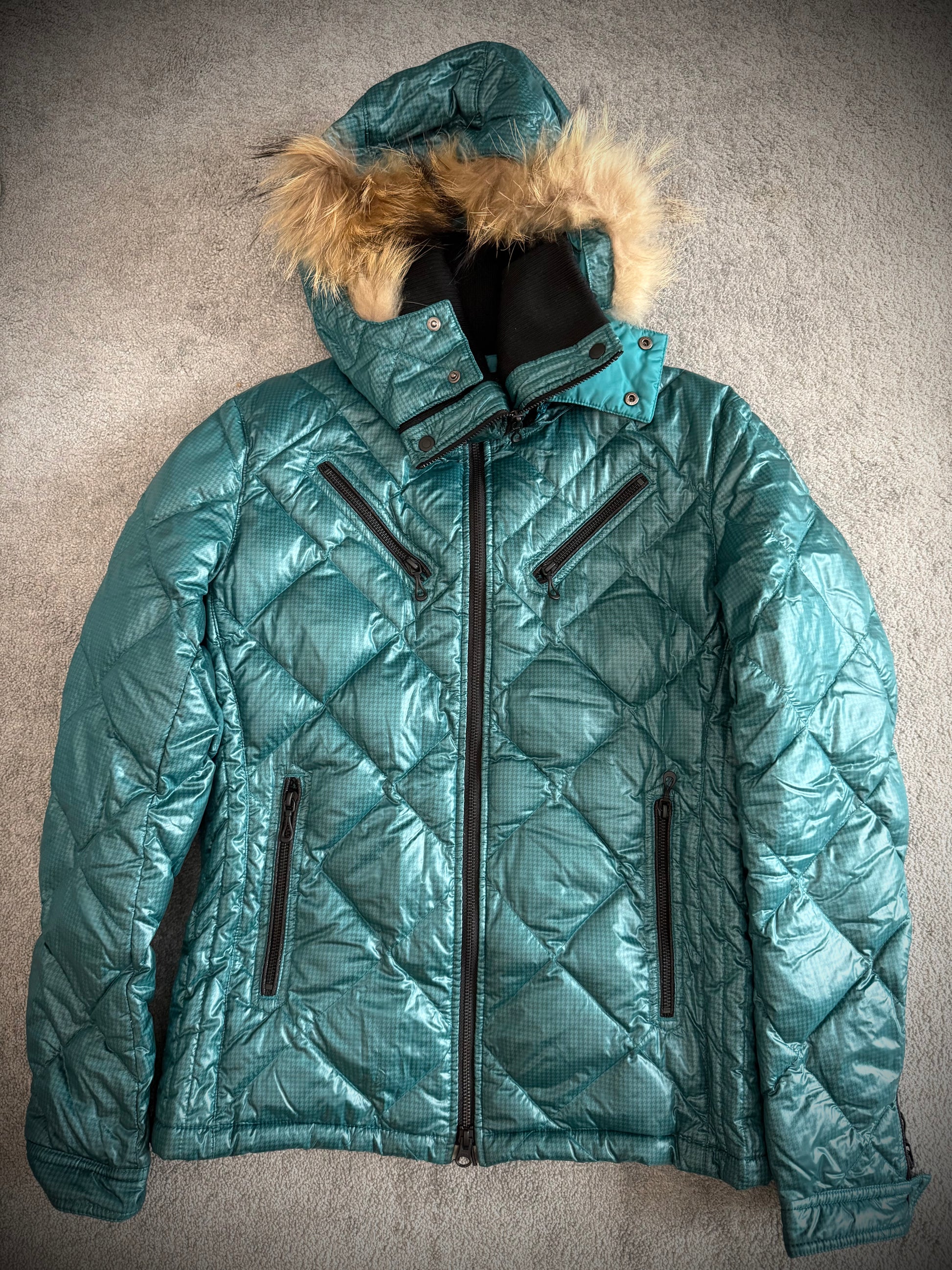 Nicole Club detachable hood fur puffer jacket