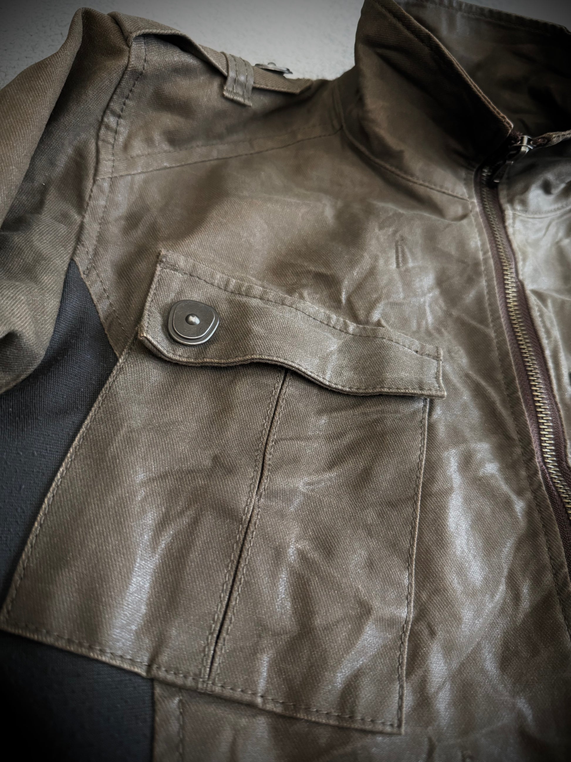 Tornado Mart waxed Gas mask jacket