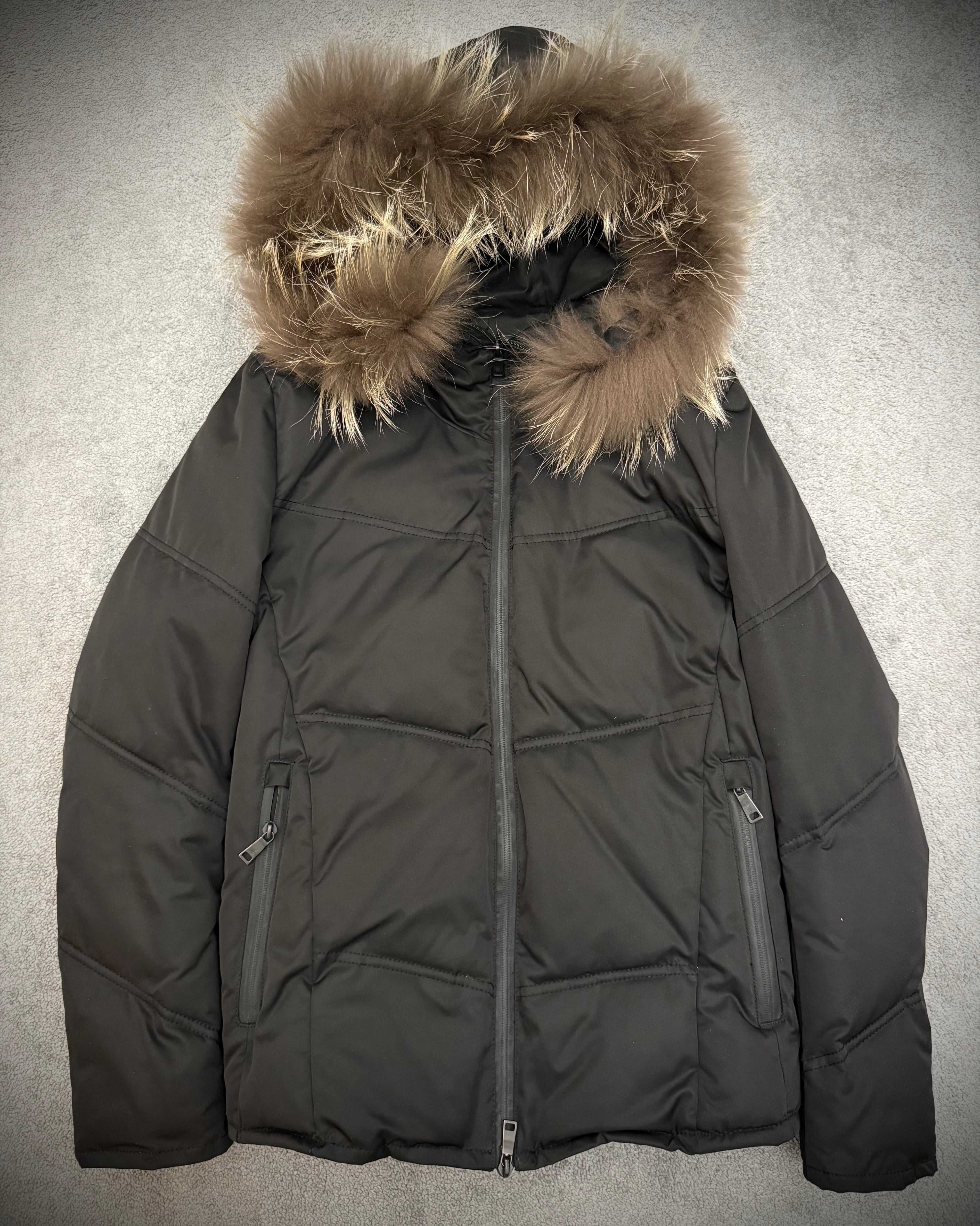 Schlussel detachable fur puffer Jacket