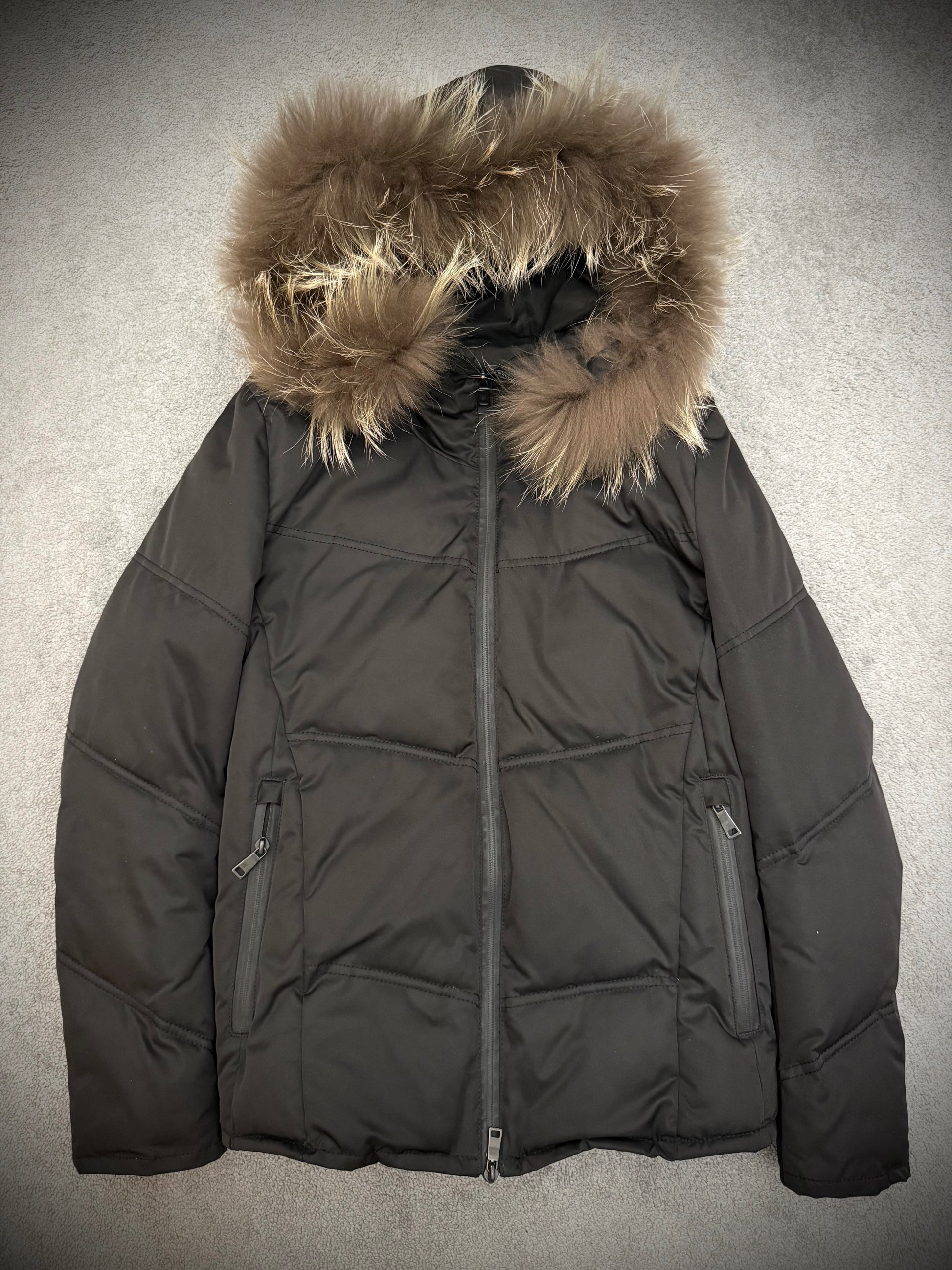 Schlussel detachable fur puffer Jacket