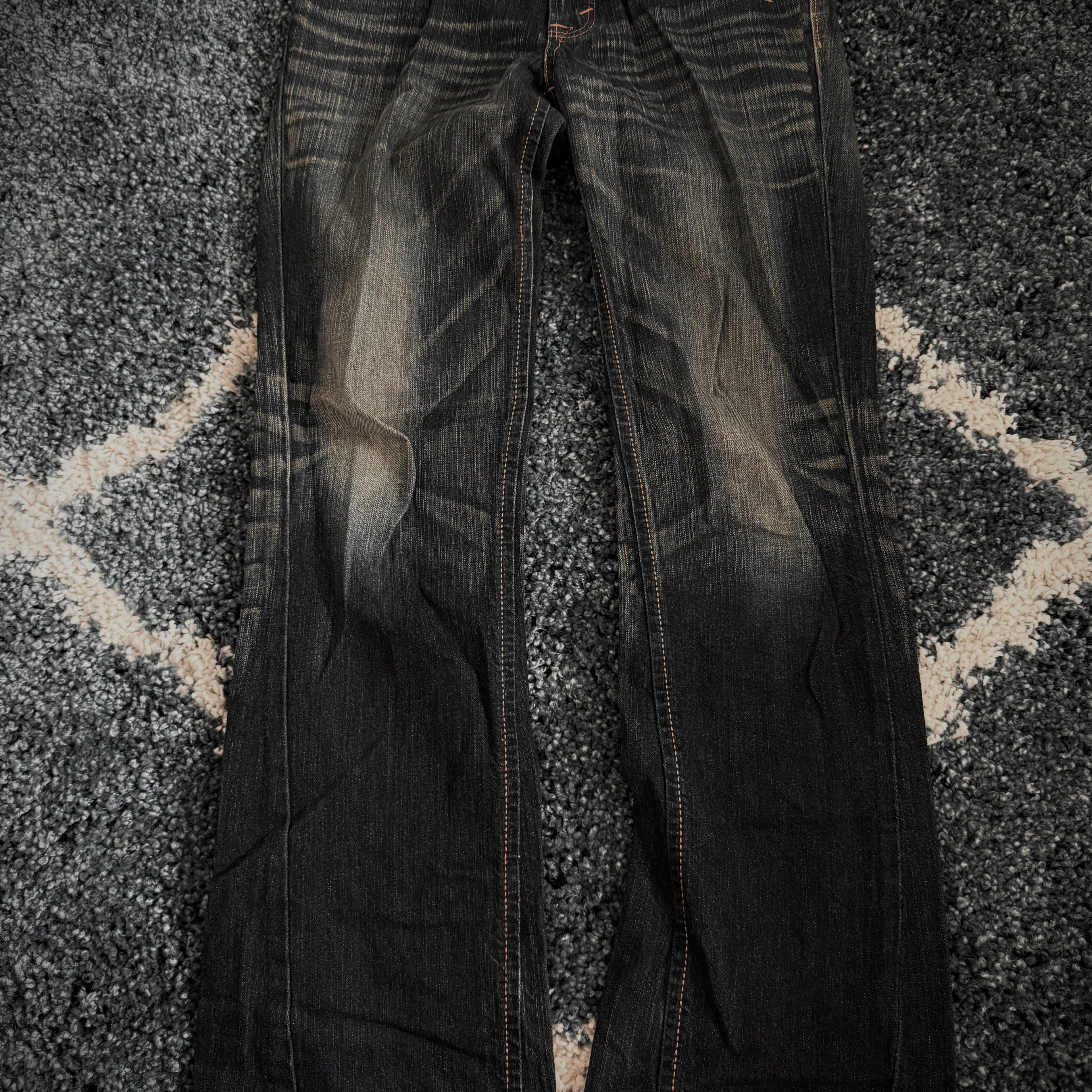 Edwin mud washed clawmark flared denim