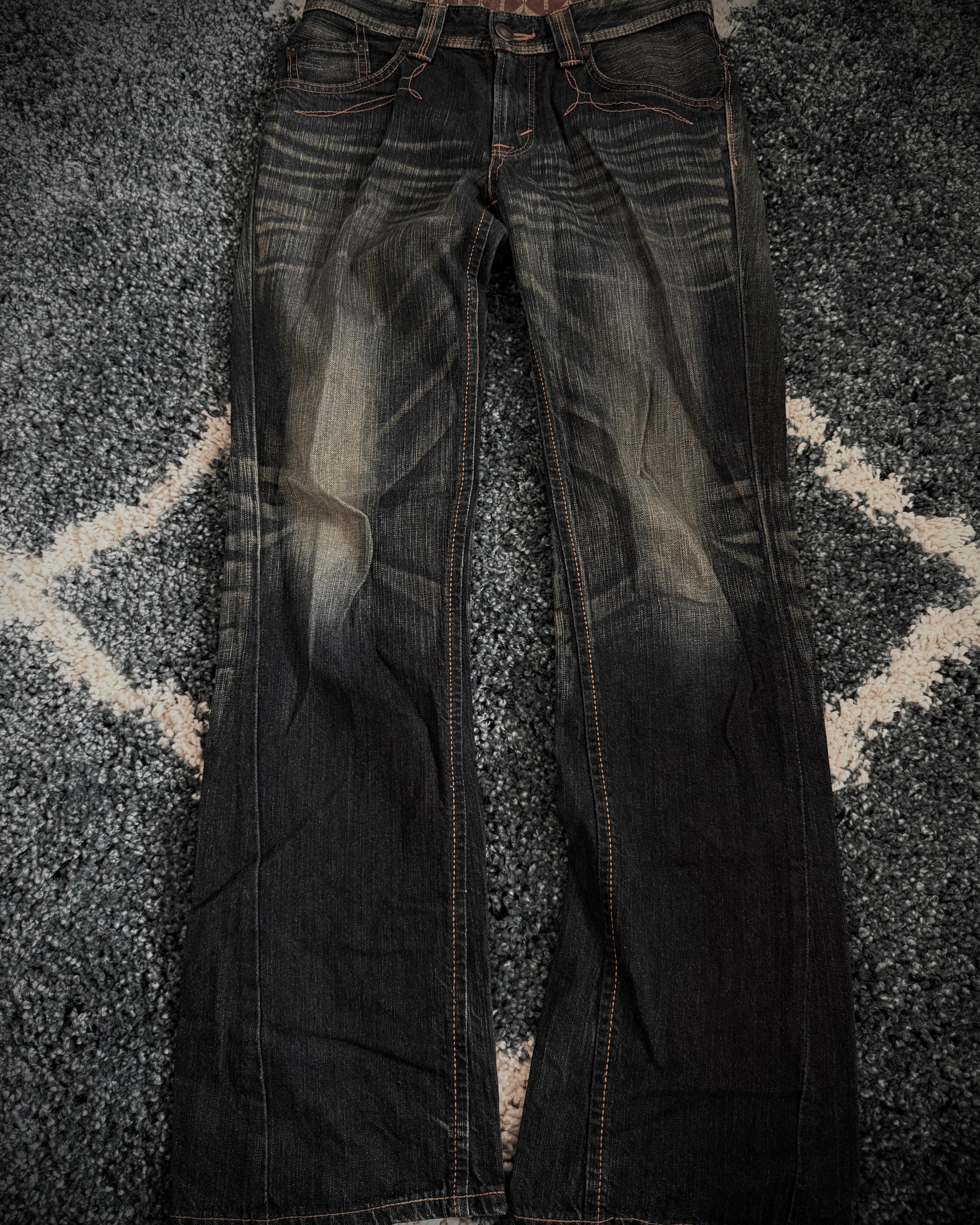 Edwin mud washed clawmark flared denim