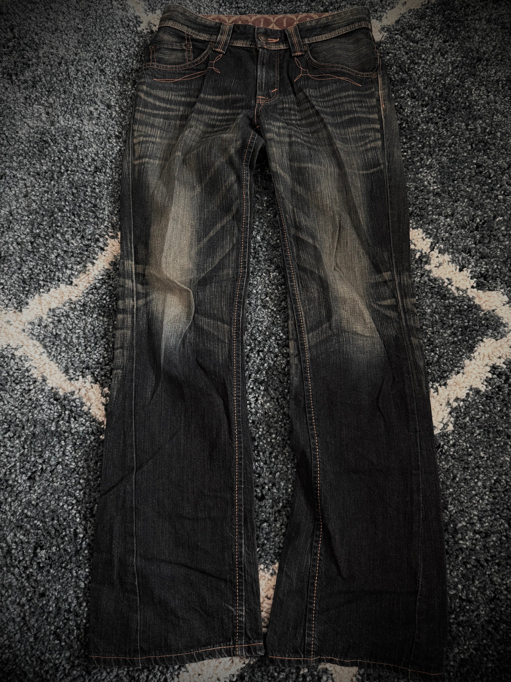 Edwin mud washed clawmark flared denim
