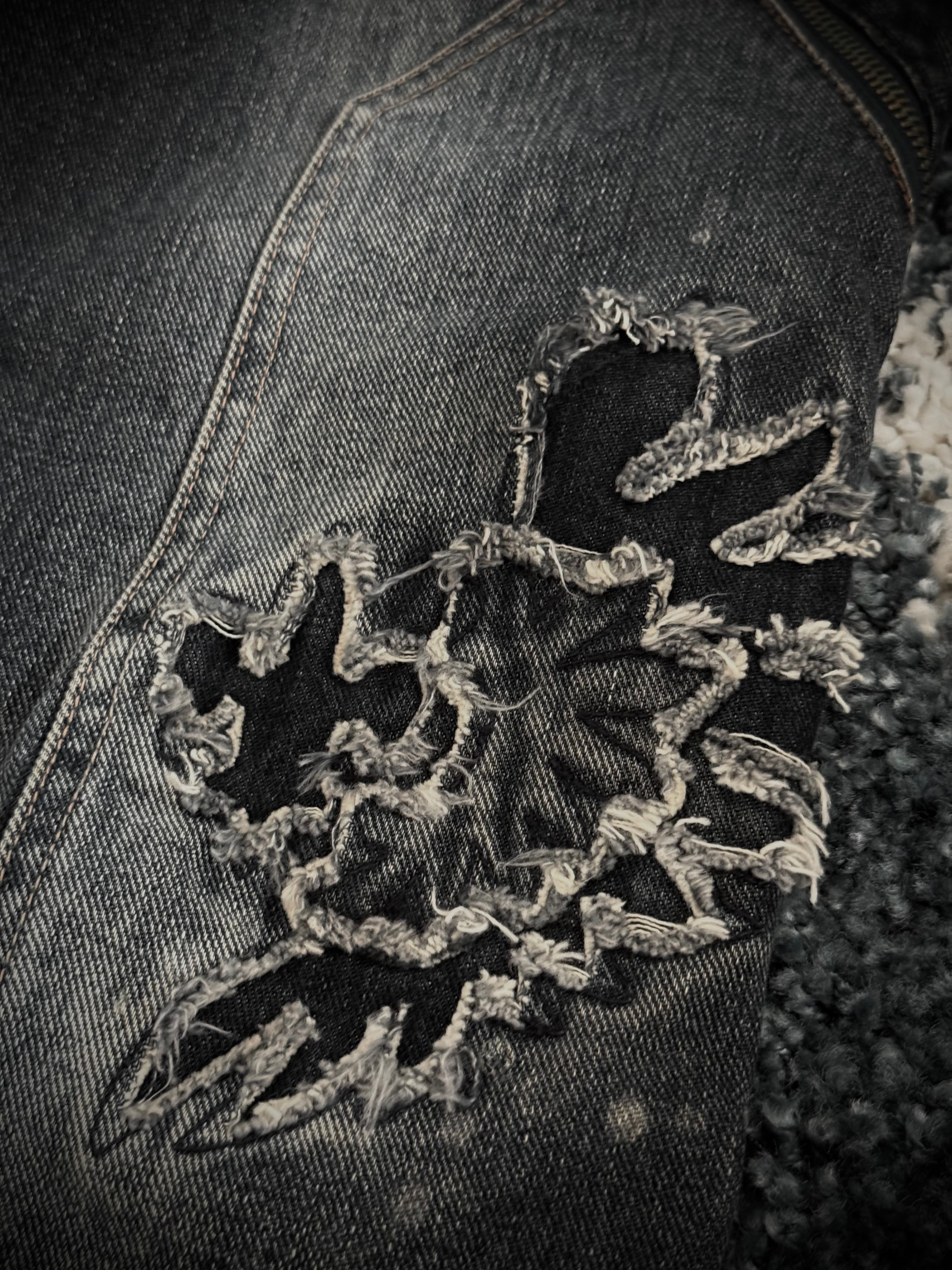 Custom Culture side zipp tribal flared denim