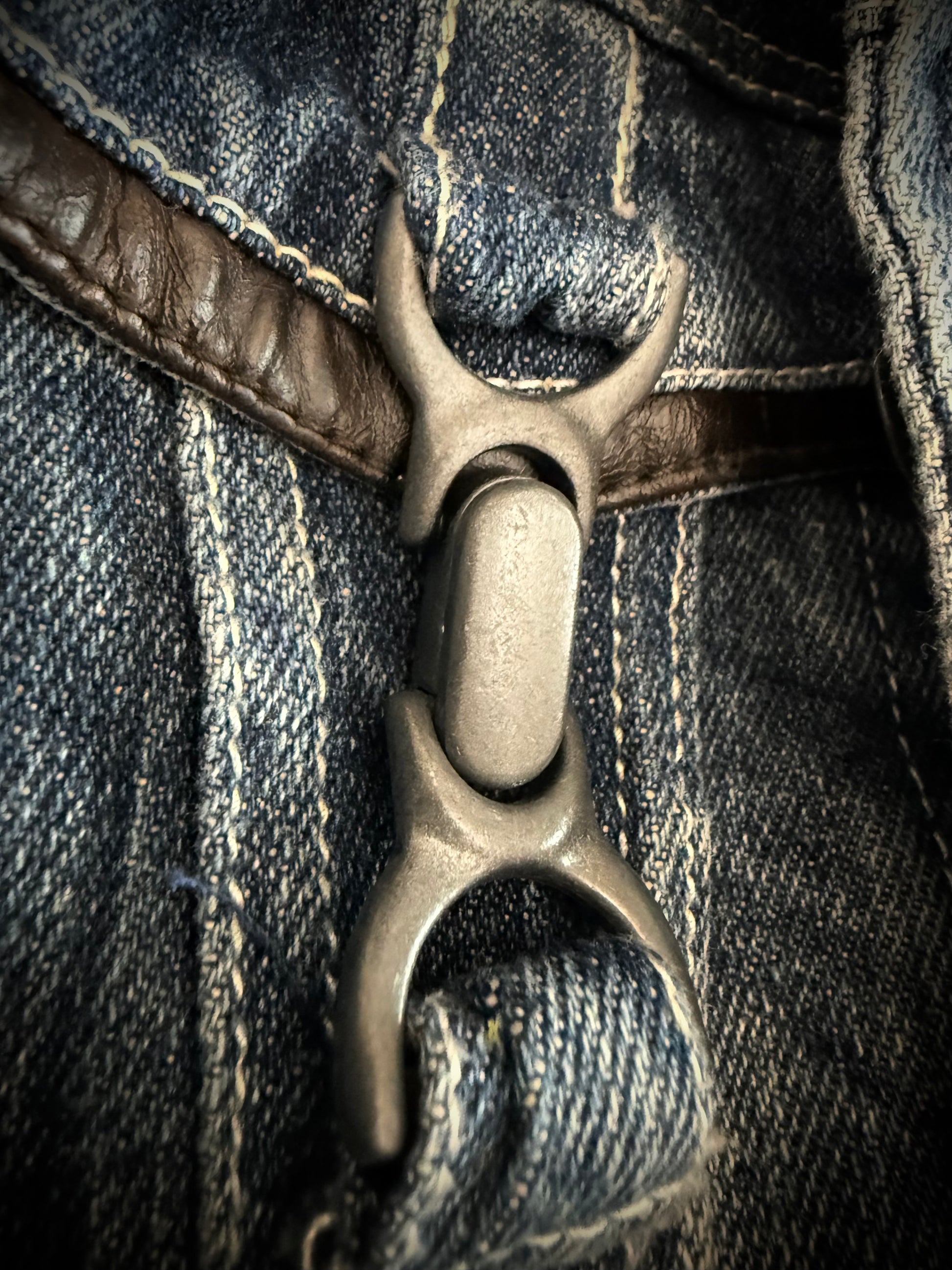 In the attic 2in1 hooded denim jacket