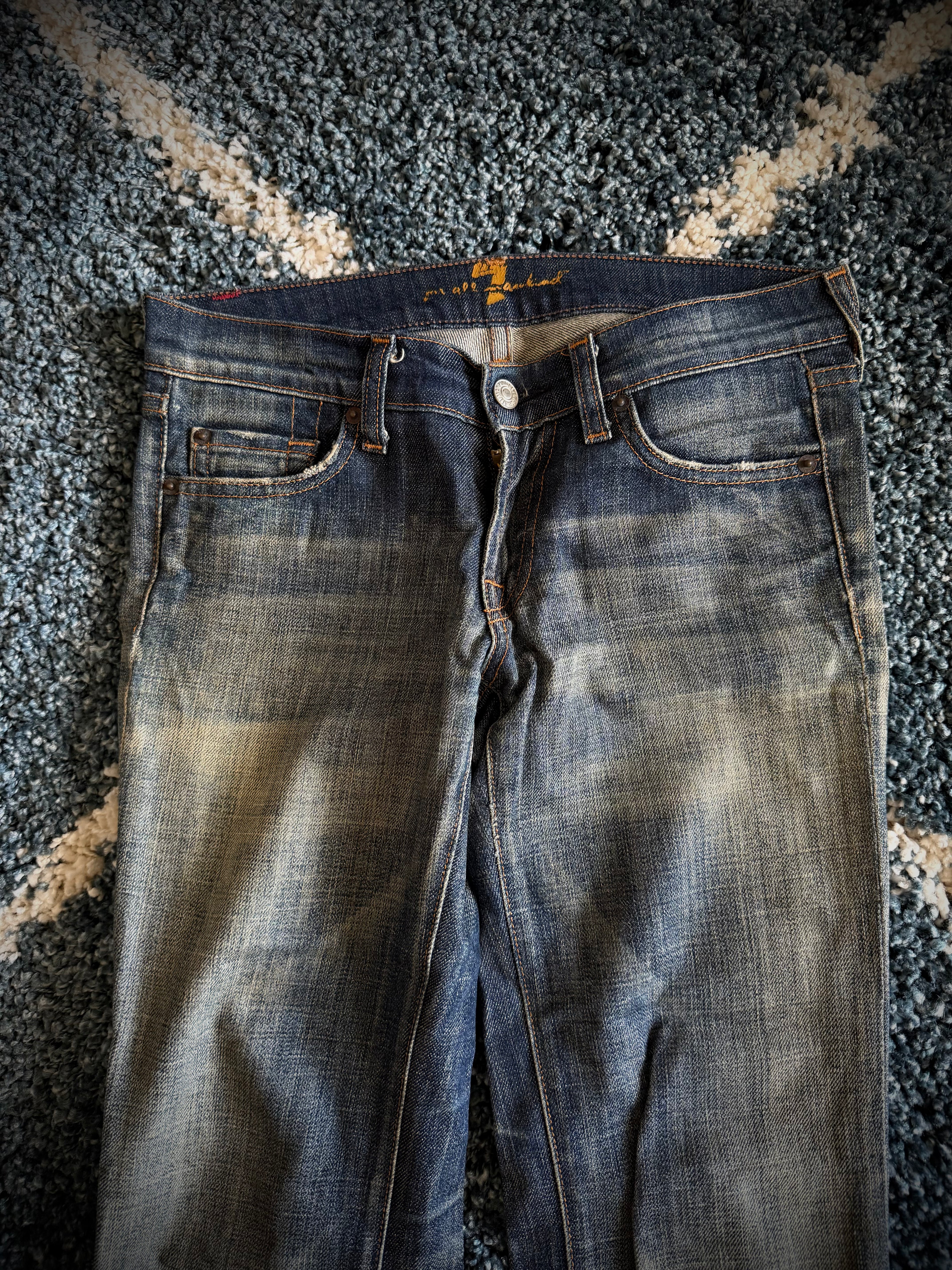 7 for all mankind mud wash flared denim
