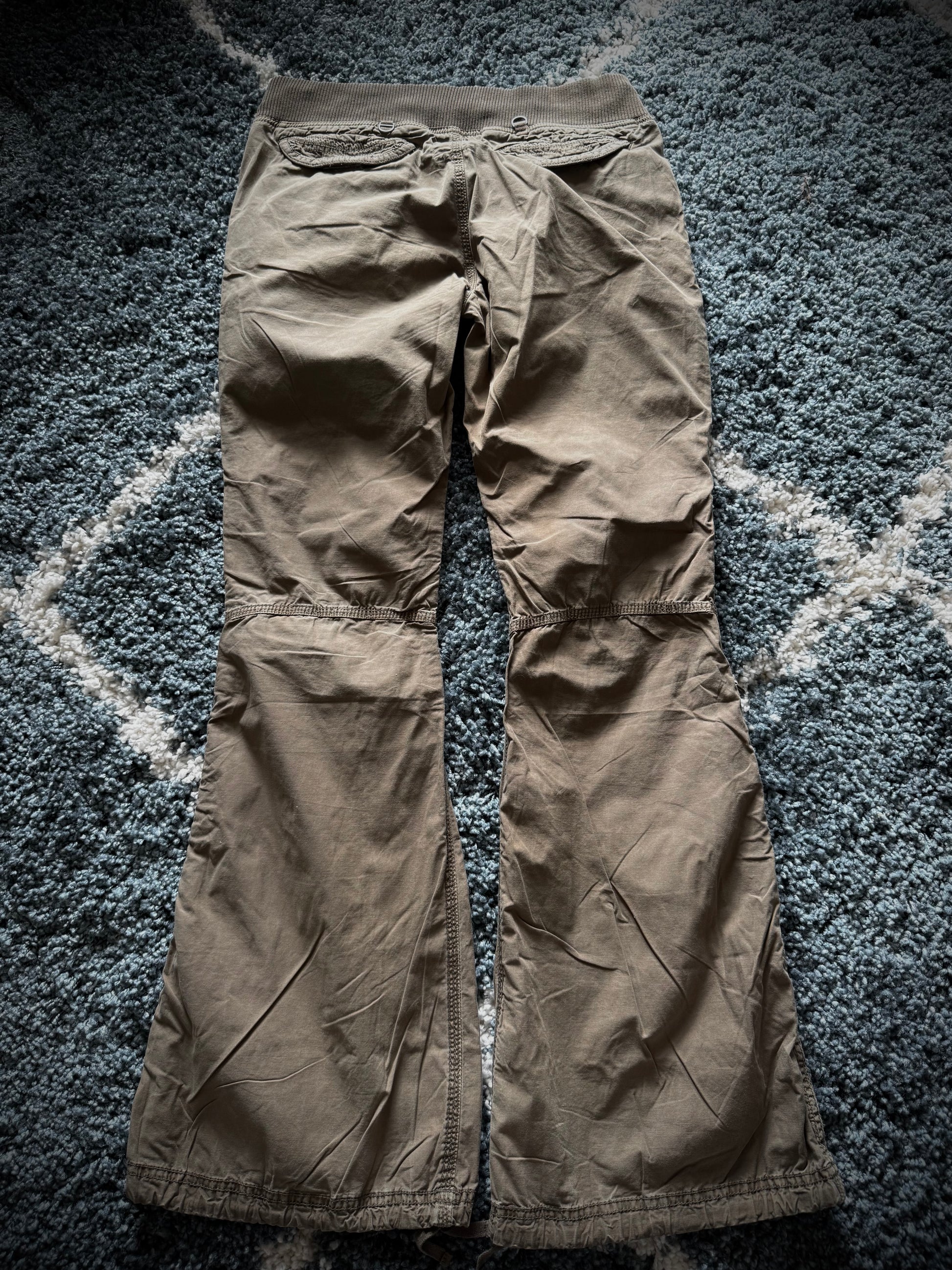 G.O.A Khaki Military Flared Cargo Pants
