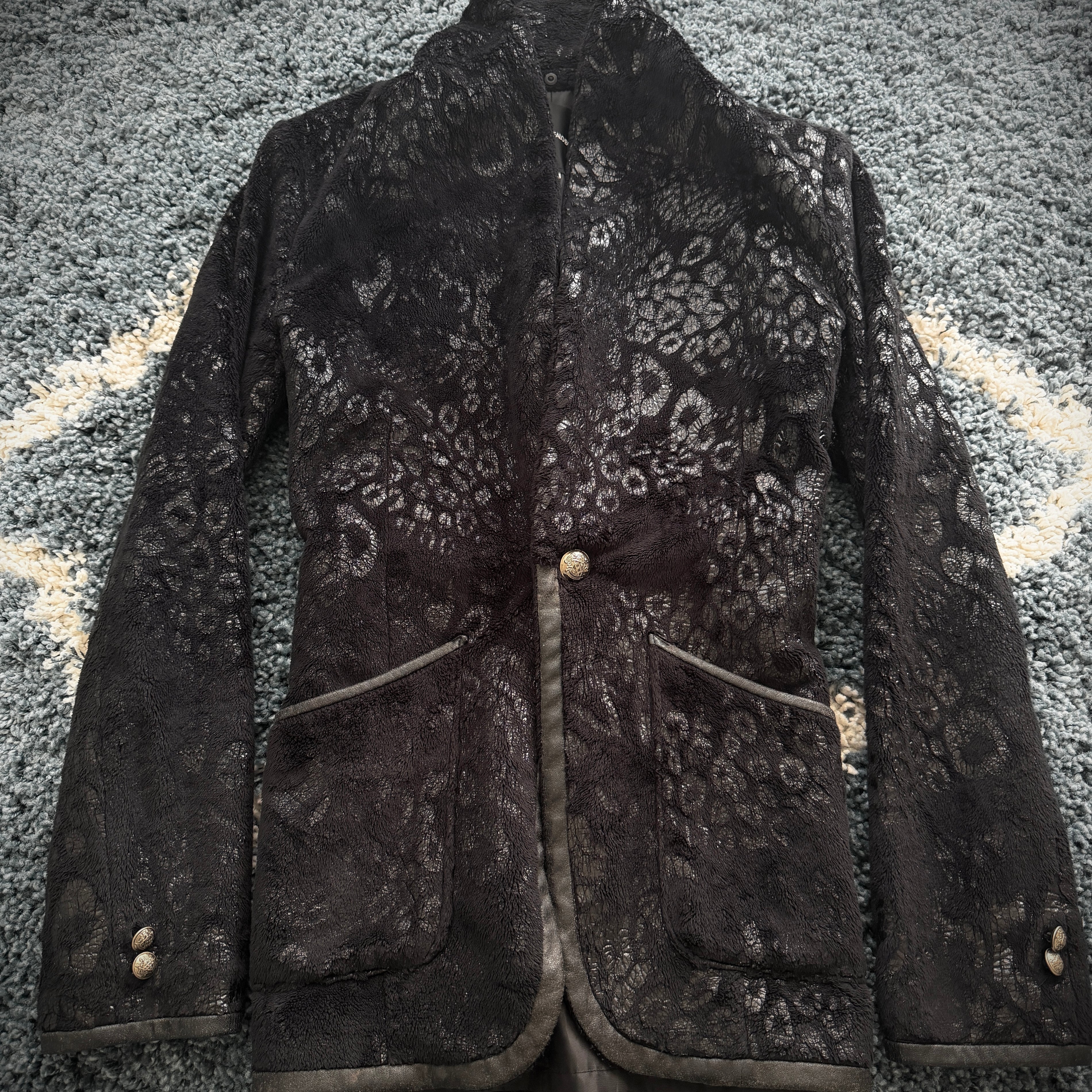 Buffalo Bobs Leopard Waxed Micro Fur Blazer