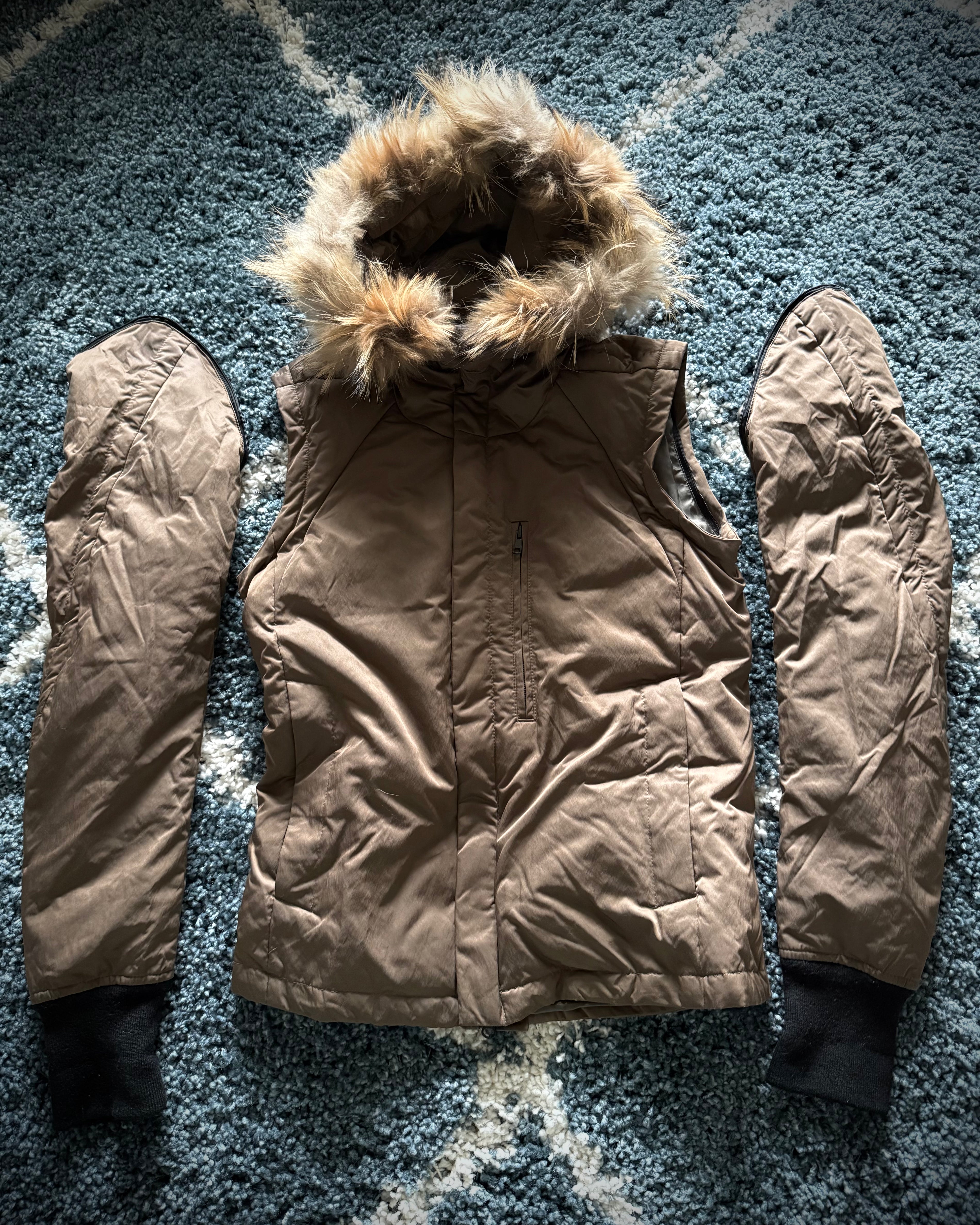 Schlussel Convertible Fur Puffer Jacket