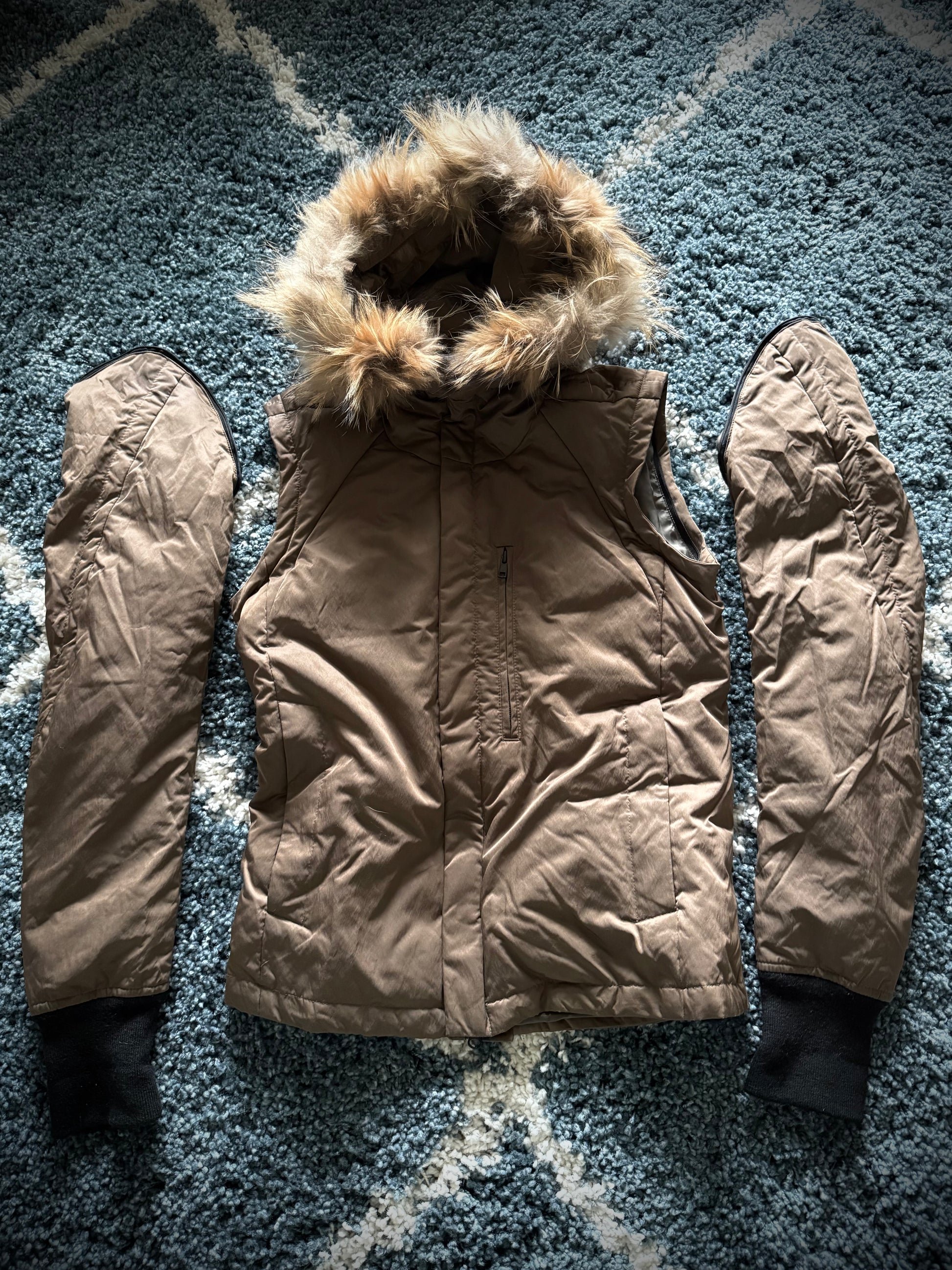 Schlussel Convertible Fur Puffer Jacket