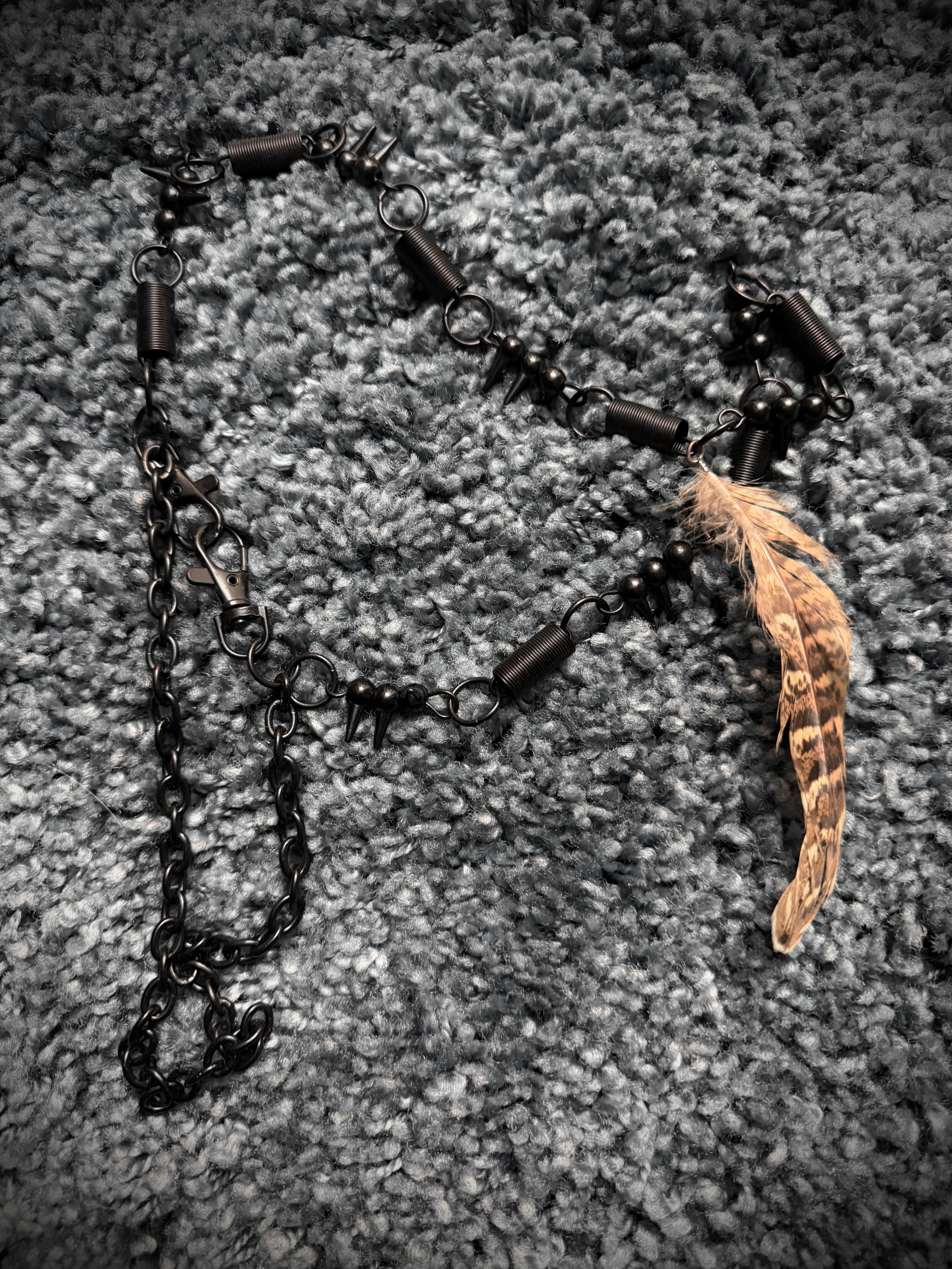 Feather Spiked Wallet Chain
