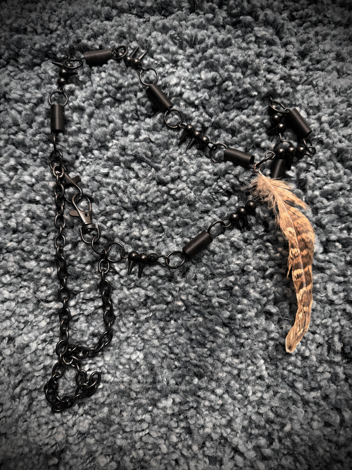 Feather Spiked Wallet Chain