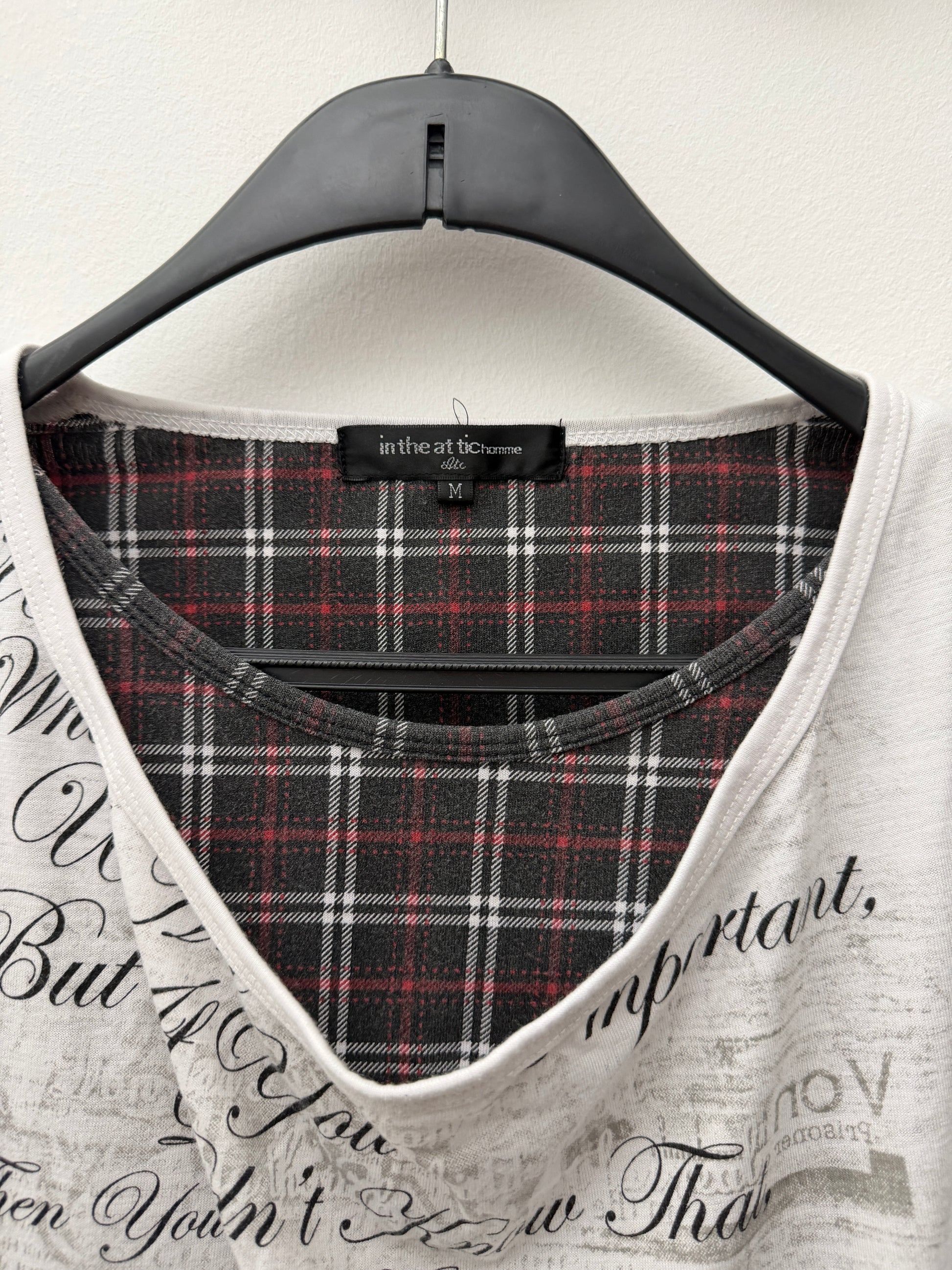 In The Attic Double Layered Poem Check Shirt