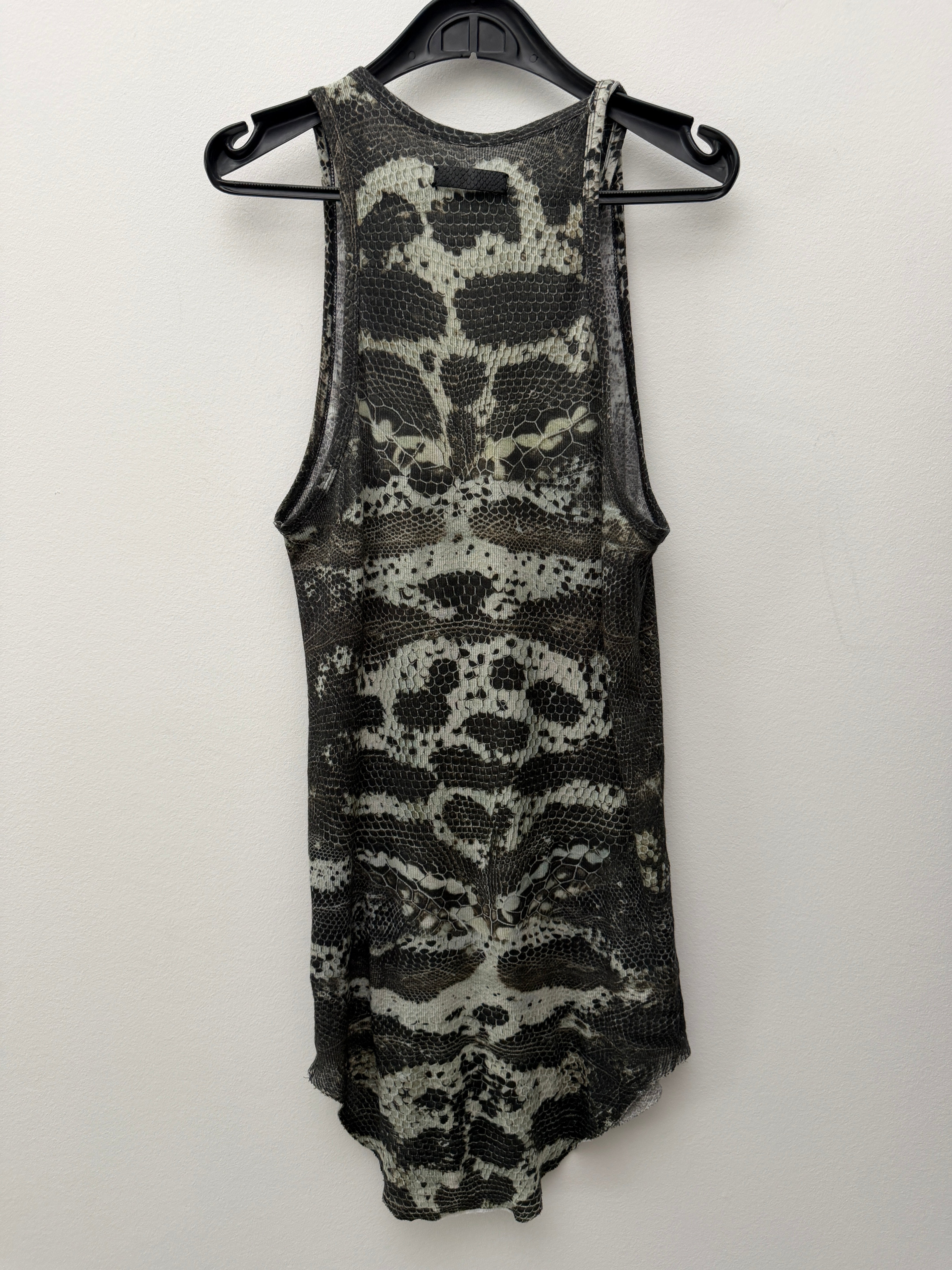 Ifsixwasnine Black snakeskin Tank Top – wintexarchive