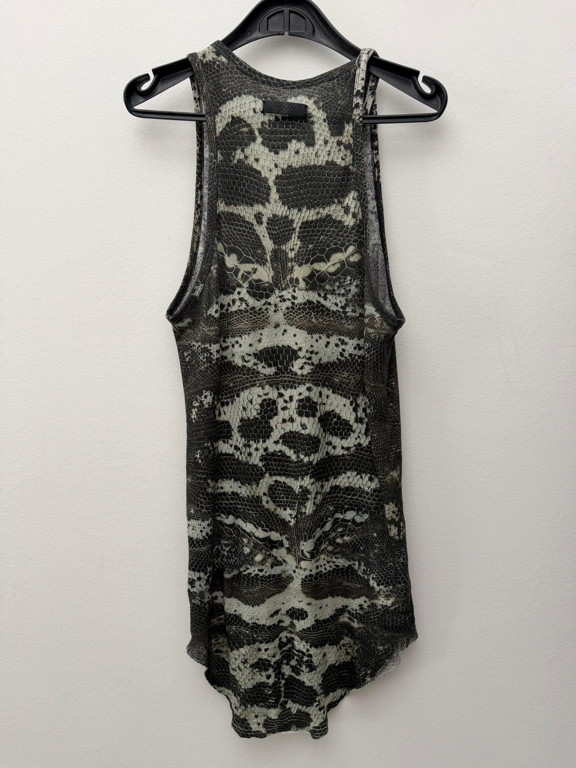 Ifsixwasnine Black snakeskin Tank Top