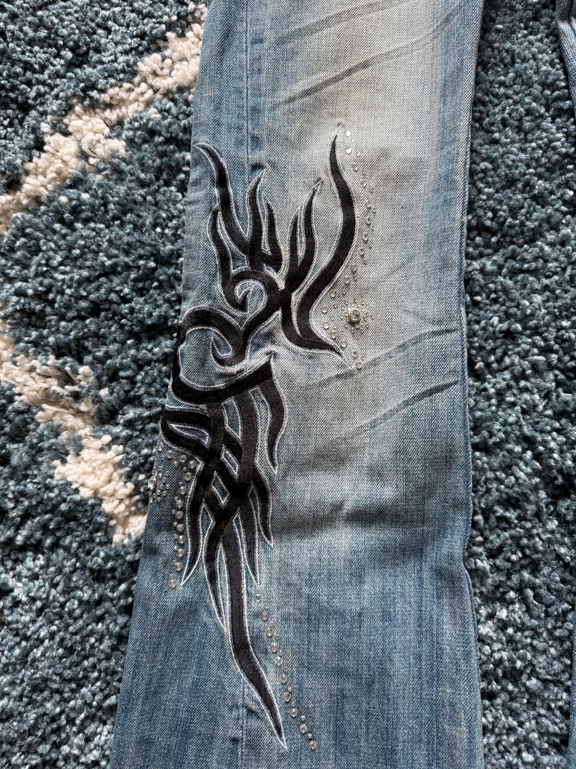Tornado Mart Tribal flared Jeans