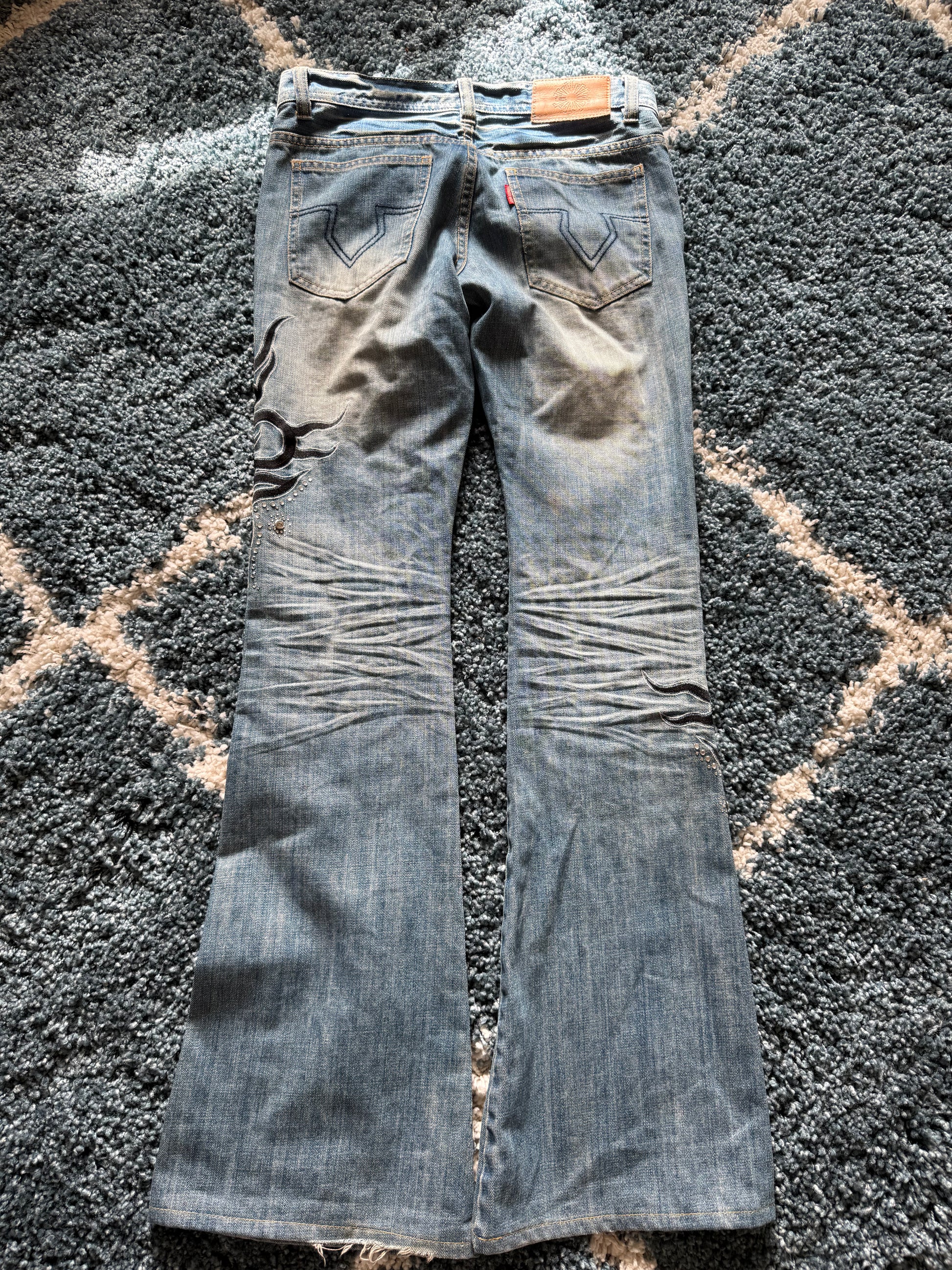 Tornado Mart Tribal flared Jeans