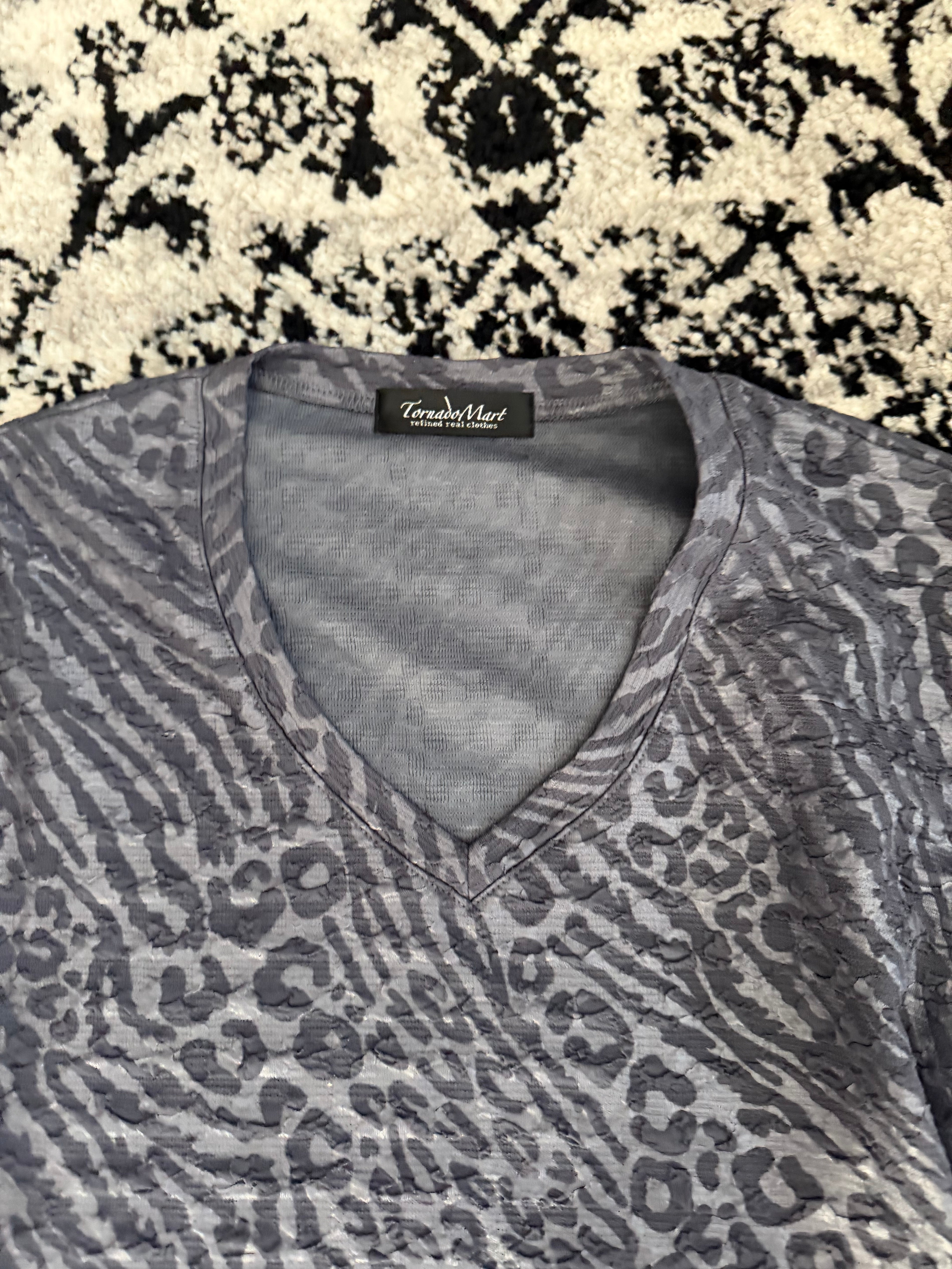 Tornado Mart Waxed Zebra Pattern Longsleeve