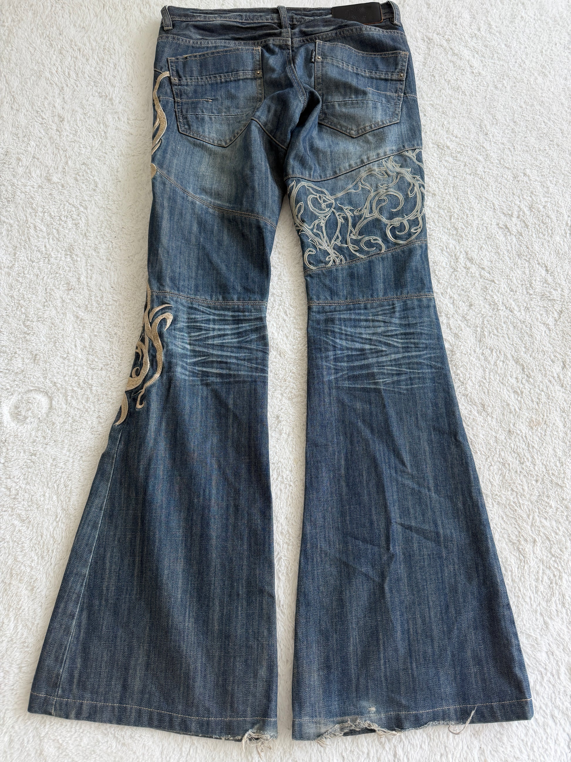 Tornado Mart Tribal Bell Bottoms