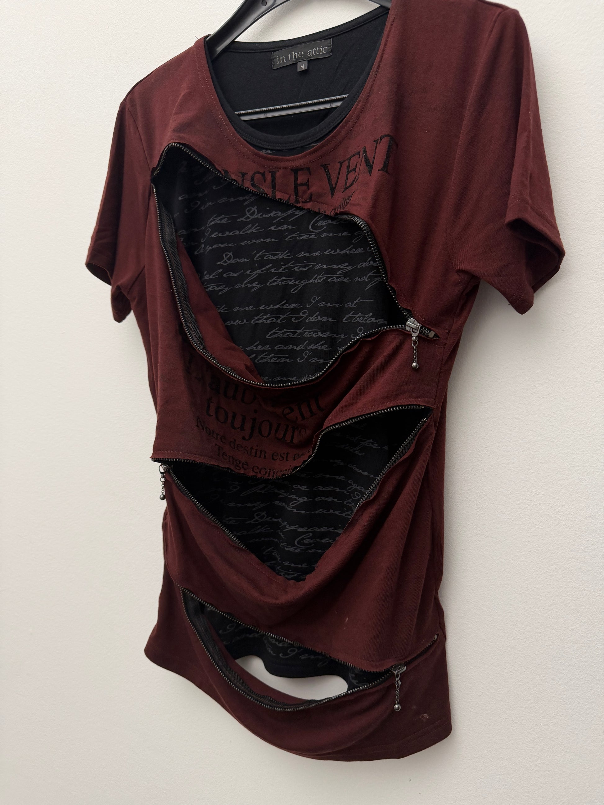 In The Attic 3x Zipper Poem Shirt